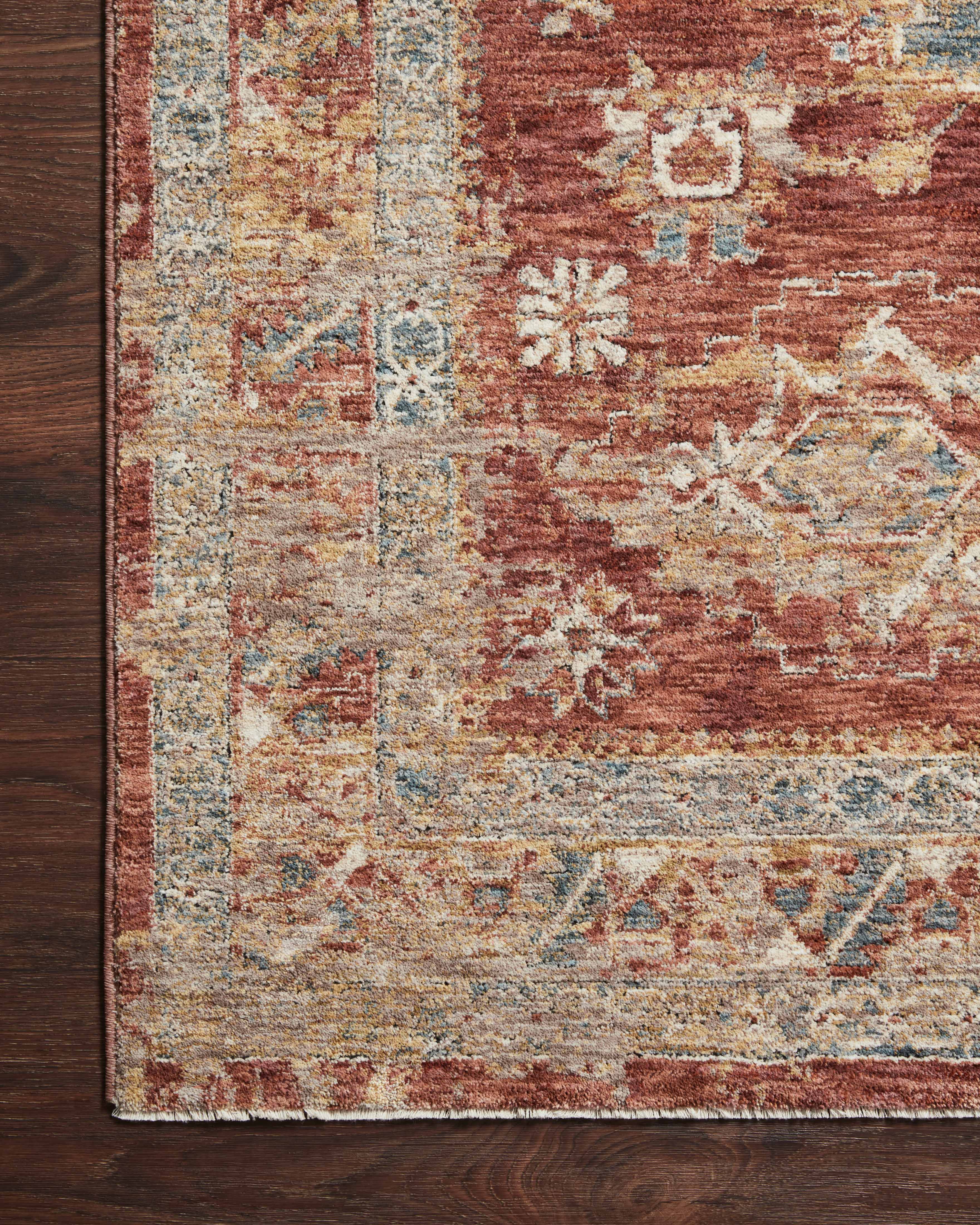 Loloi Gaia Gold / Brick Rug No.2 RUGS - synthetic Loloi