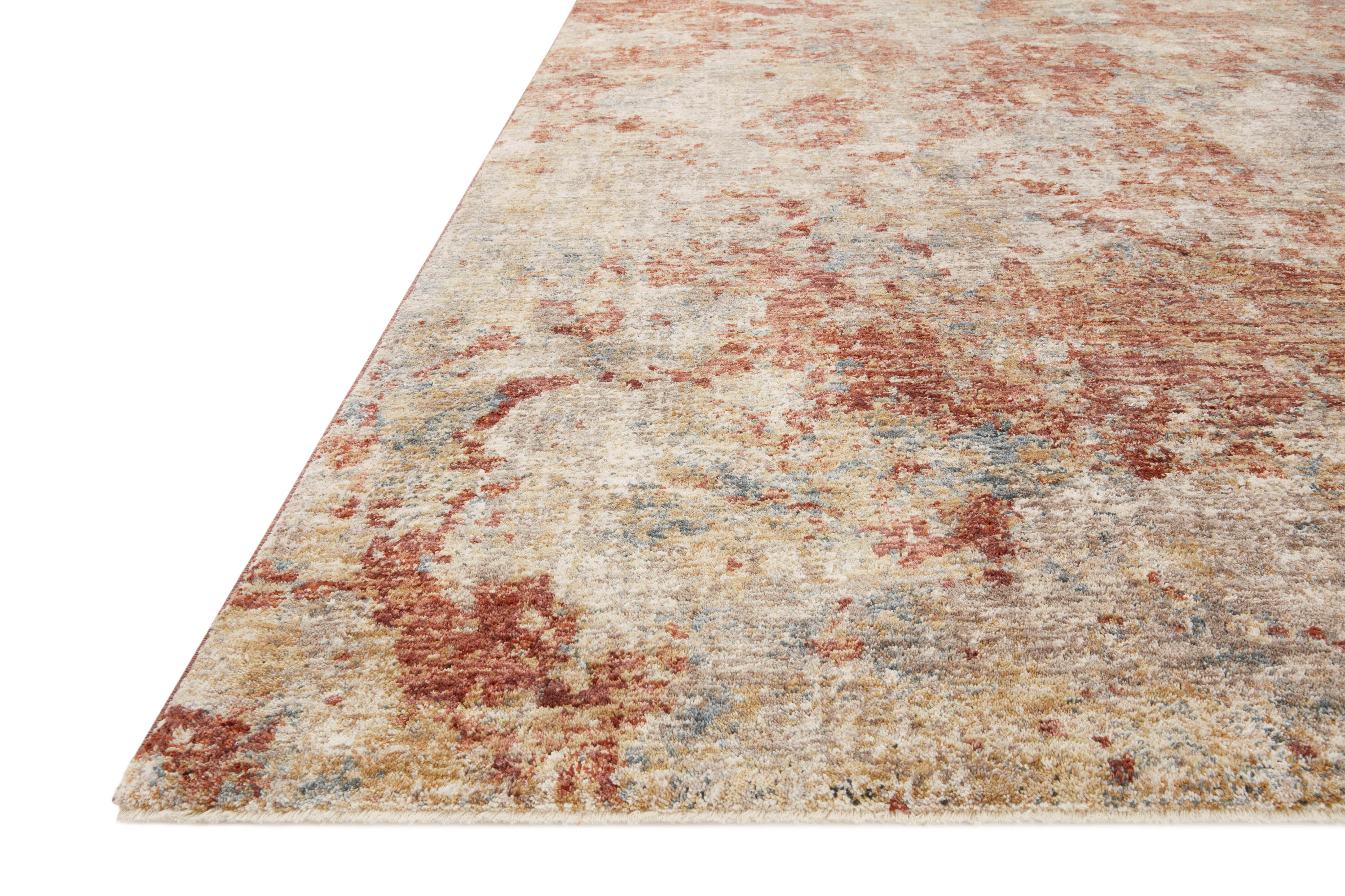Loloi Gaia Taupe / Brick Rug RUGS - synthetic Loloi