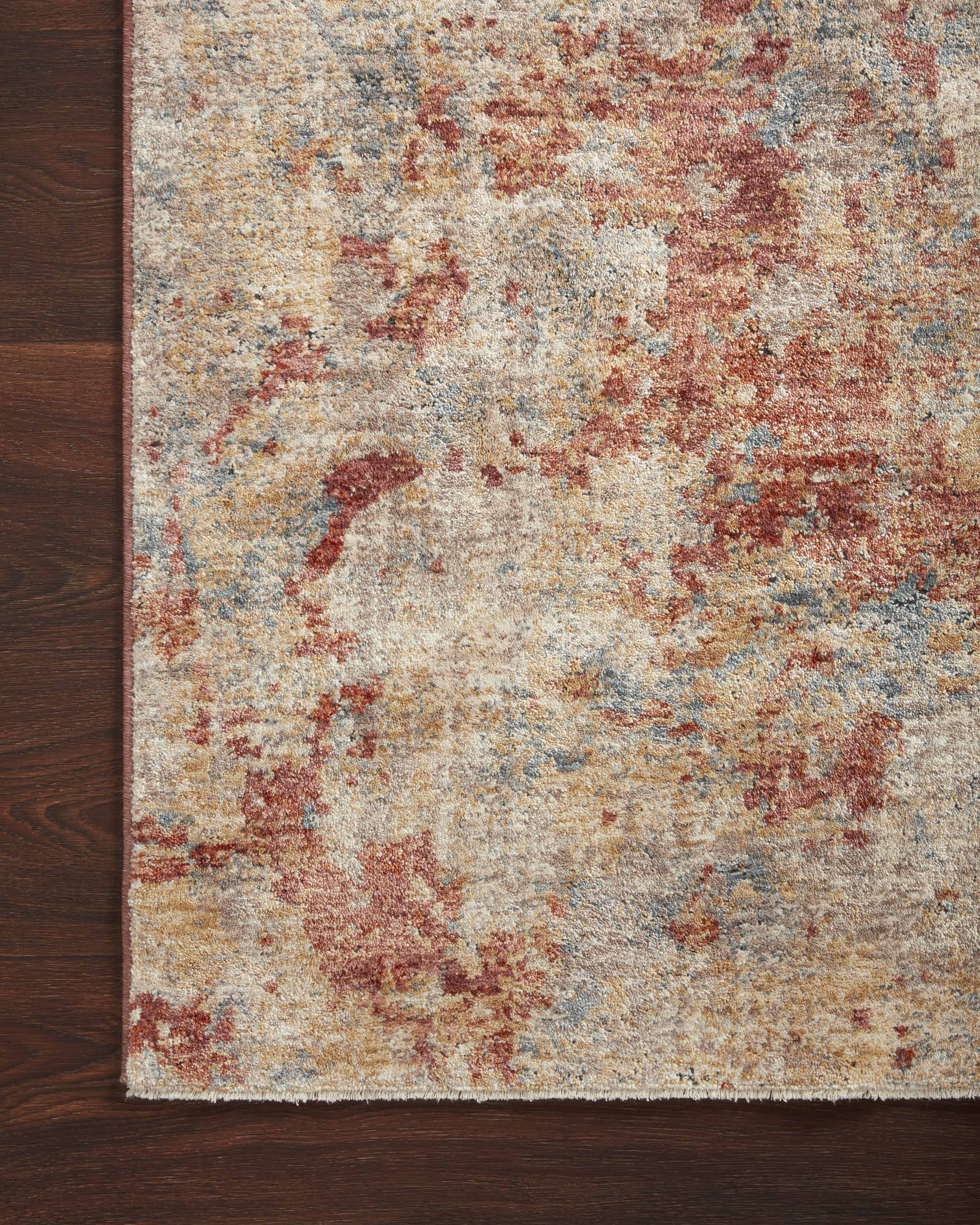 Loloi Gaia Taupe / Brick Rug RUGS - synthetic Loloi