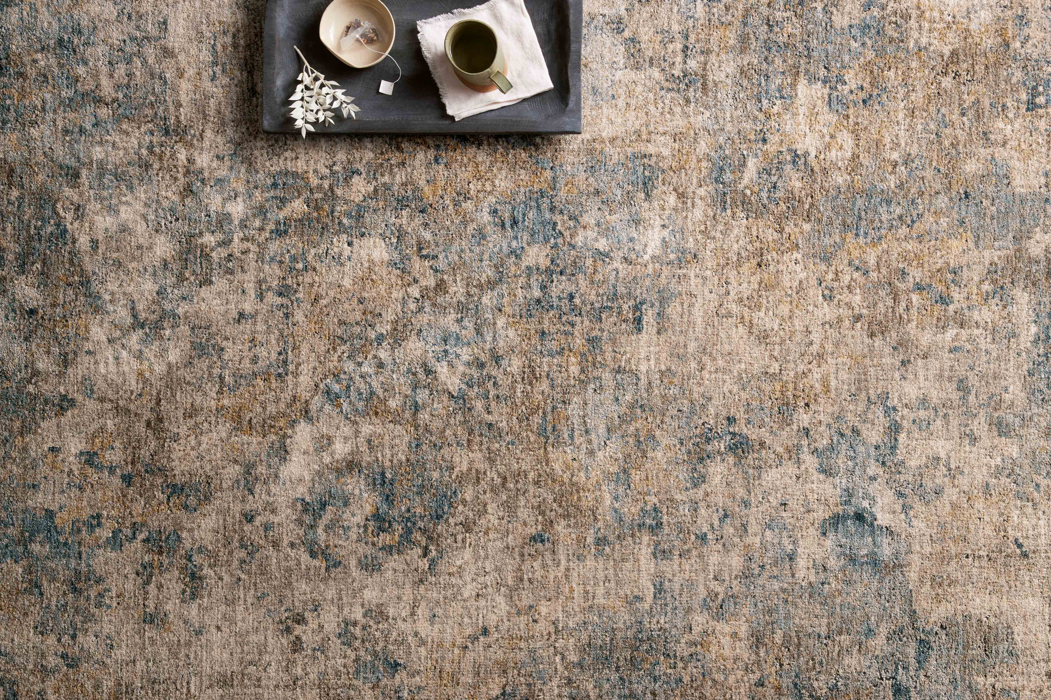 Loloi Gaia Taupe / Denim Rug RUGS - synthetic Loloi