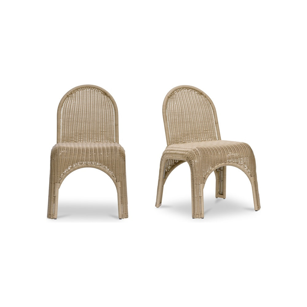Kendy Outdoor Dining Chair - Set of Two Furniture - Dining Chairs Moe's Furniture Natural