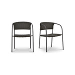 Zolia Outdoor Dining Chair - Set of Two FURNITURE - dining chairs Moe's Furniture Dark Brown