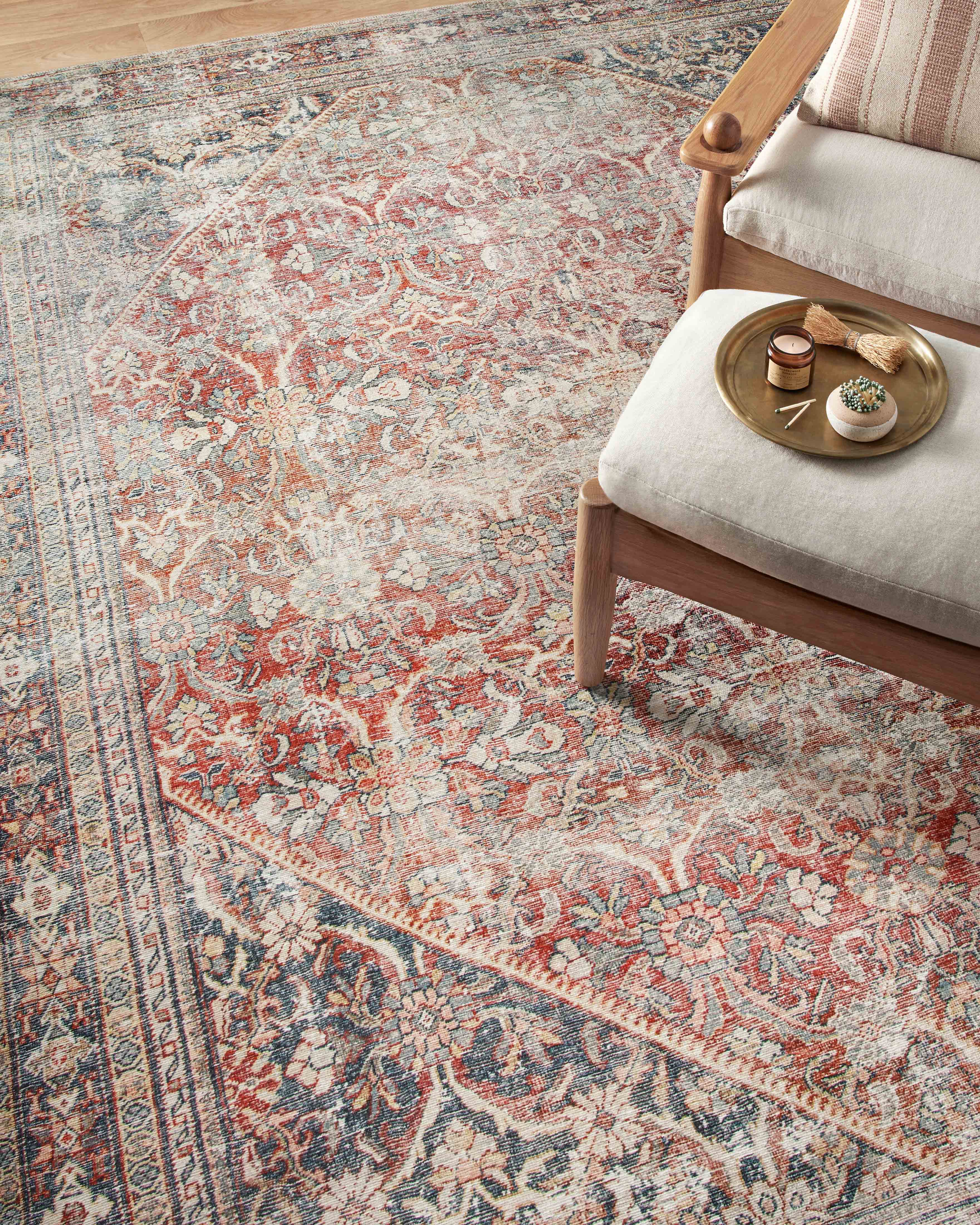 Amber Lewis x Loloi Georgie Red / Navy Rug 0-patterned rugs Loloi
