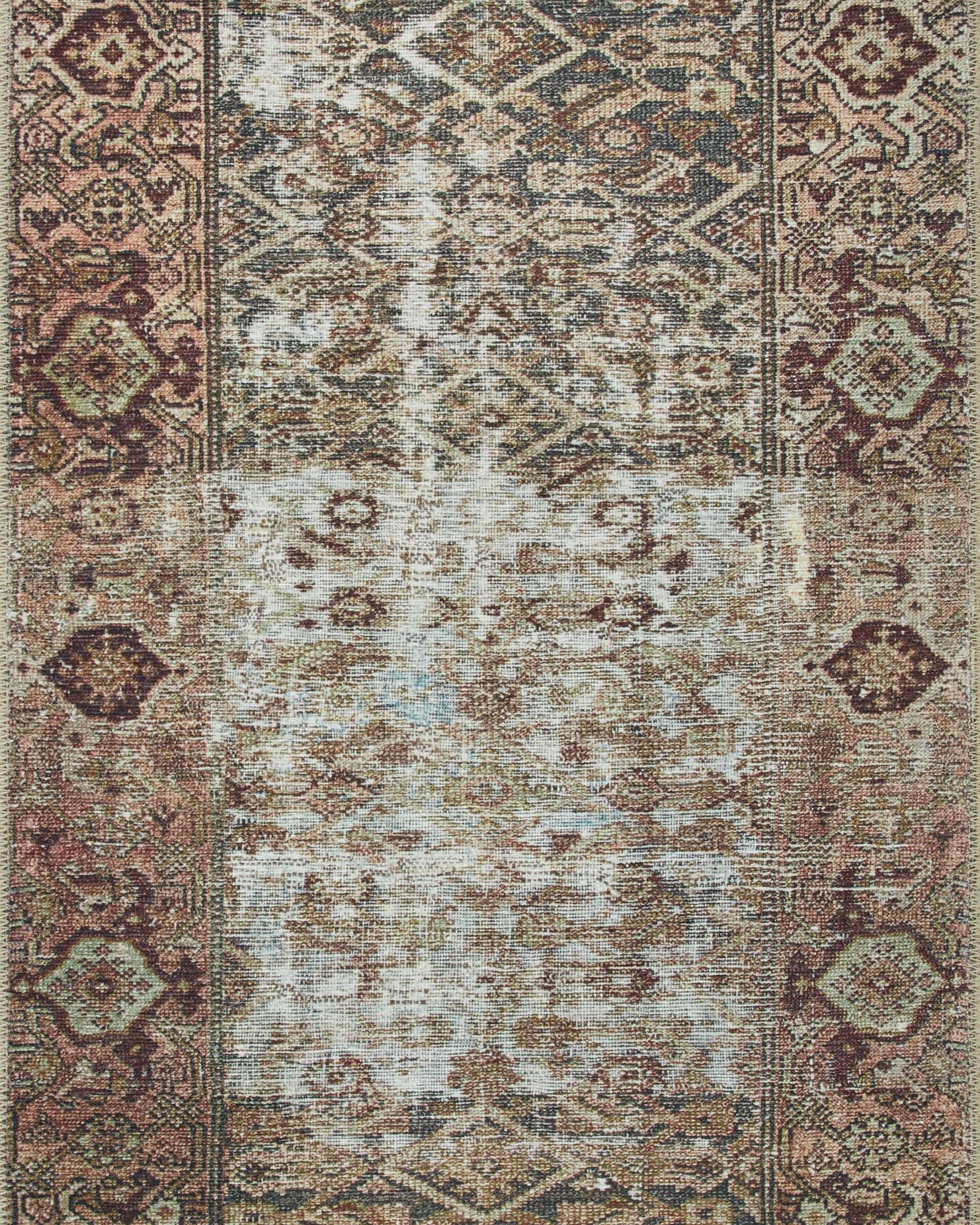 Amber Lewis x Loloi Georgie Moss / Salmon Rug 0-patterned rugs Loloi