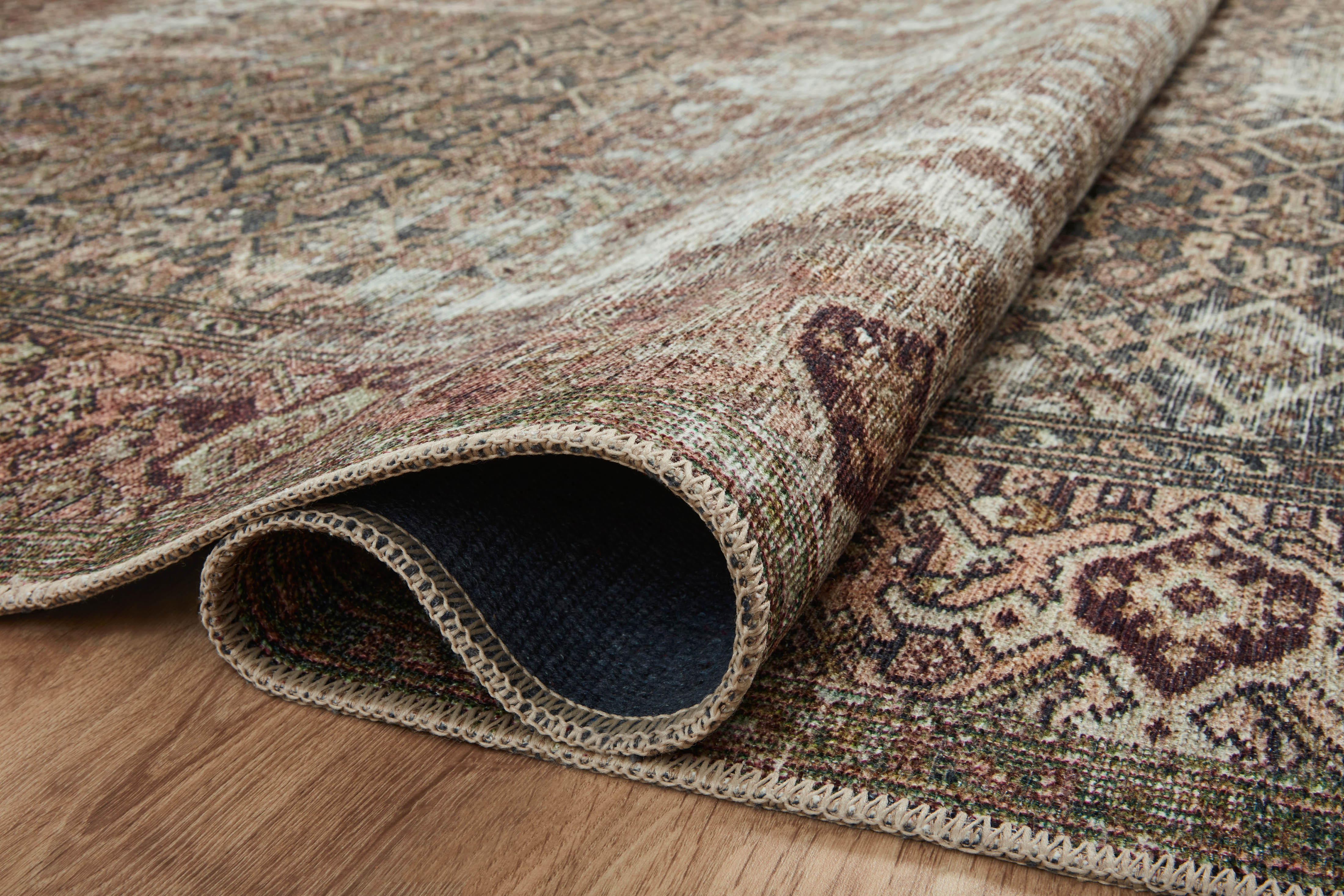 Amber Lewis x Loloi Georgie Moss / Salmon Rug 0-patterned rugs Loloi