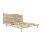 Giada Wood Platform Bed FURNITURE - beds LH IMPORTS Queen Light Driftwood