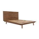 Giada Wood Platform Bed FURNITURE - beds LH IMPORTS Queen Warm Pecan