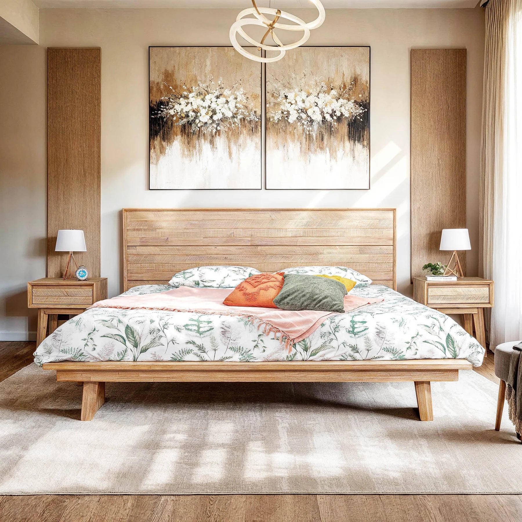 Giada Wood Platform Bed FURNITURE - beds LH IMPORTS