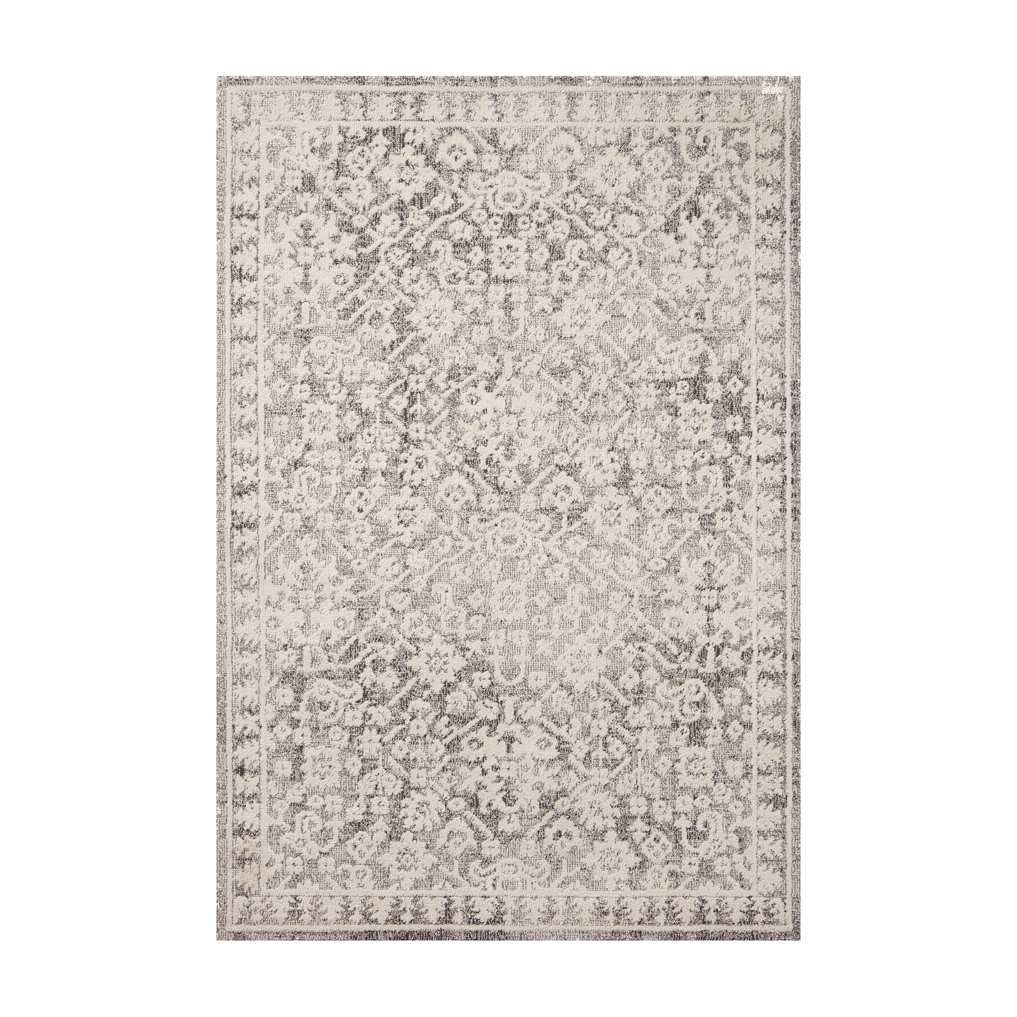Joanna Gaines x Loloi Gigi Grey / Ivory Rug RUGS - synthetic Loloi 18" x 18"