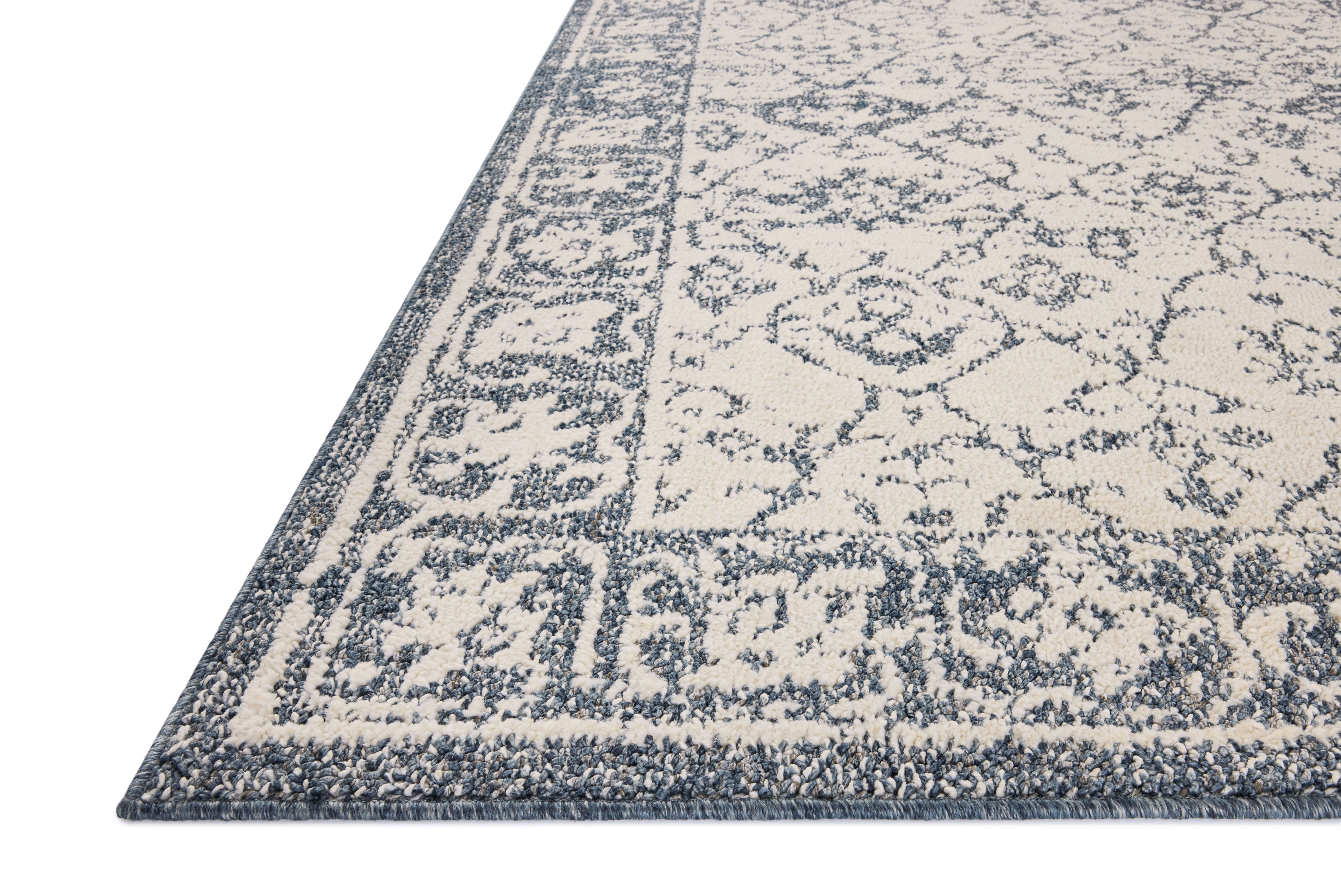 Joanna Gaines x Loloi Gigi Ivory / Blue Rug RUGS - synthetic Loloi