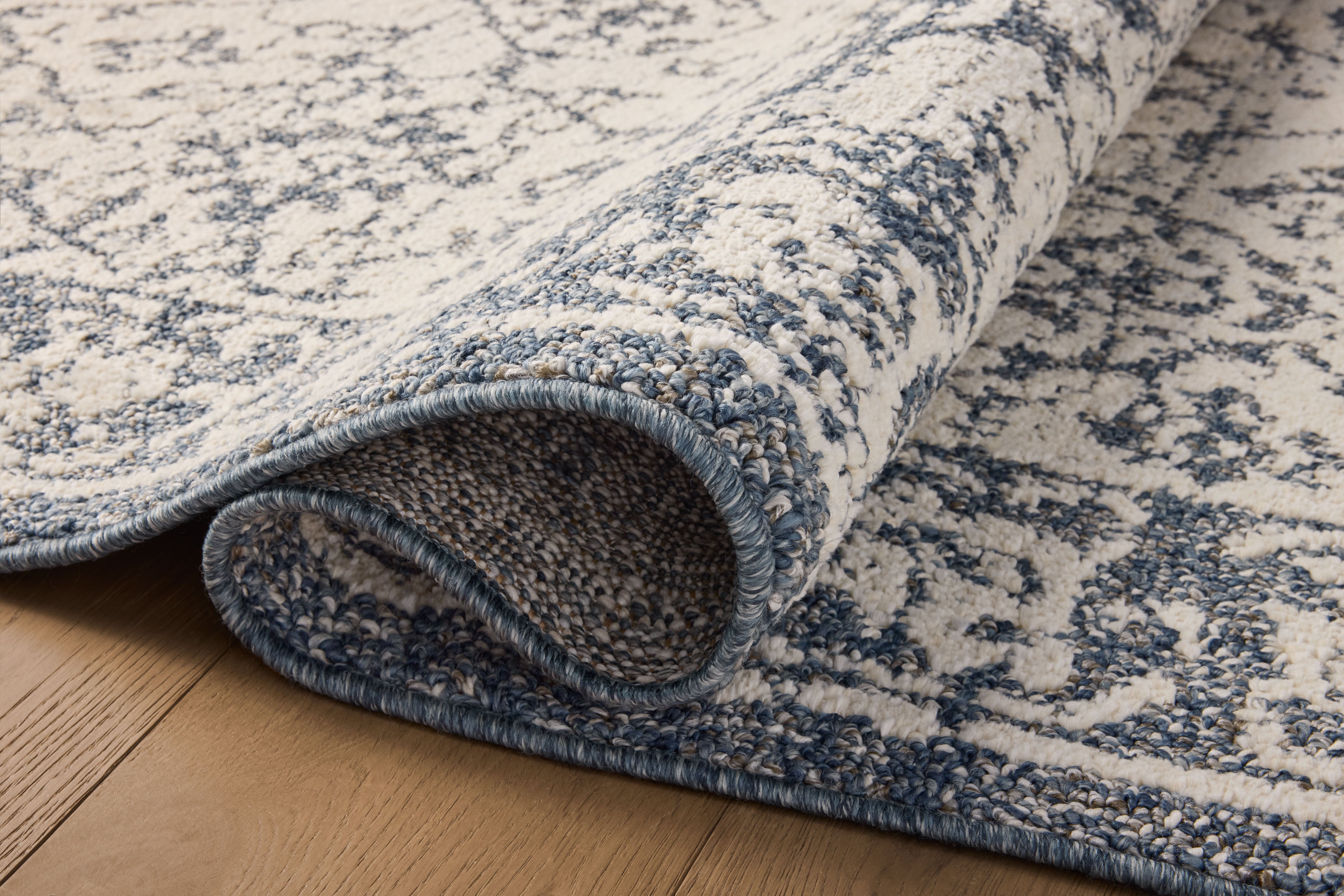 Joanna Gaines x Loloi Gigi Ivory / Blue Rug RUGS - synthetic Loloi