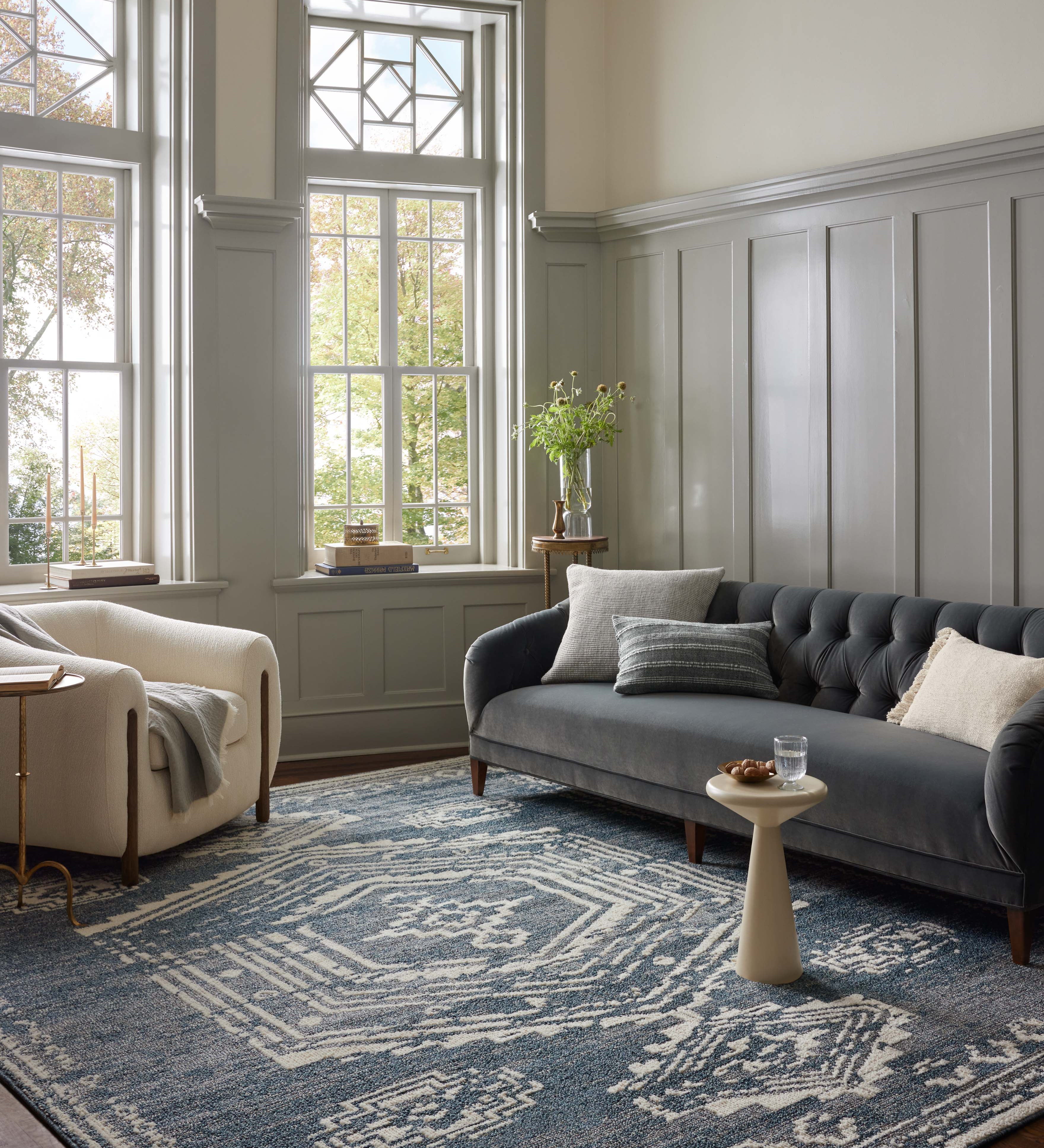 Joanna Gaines x Loloi Gigi Denim / Ivory Rug RUGS - synthetic Loloi