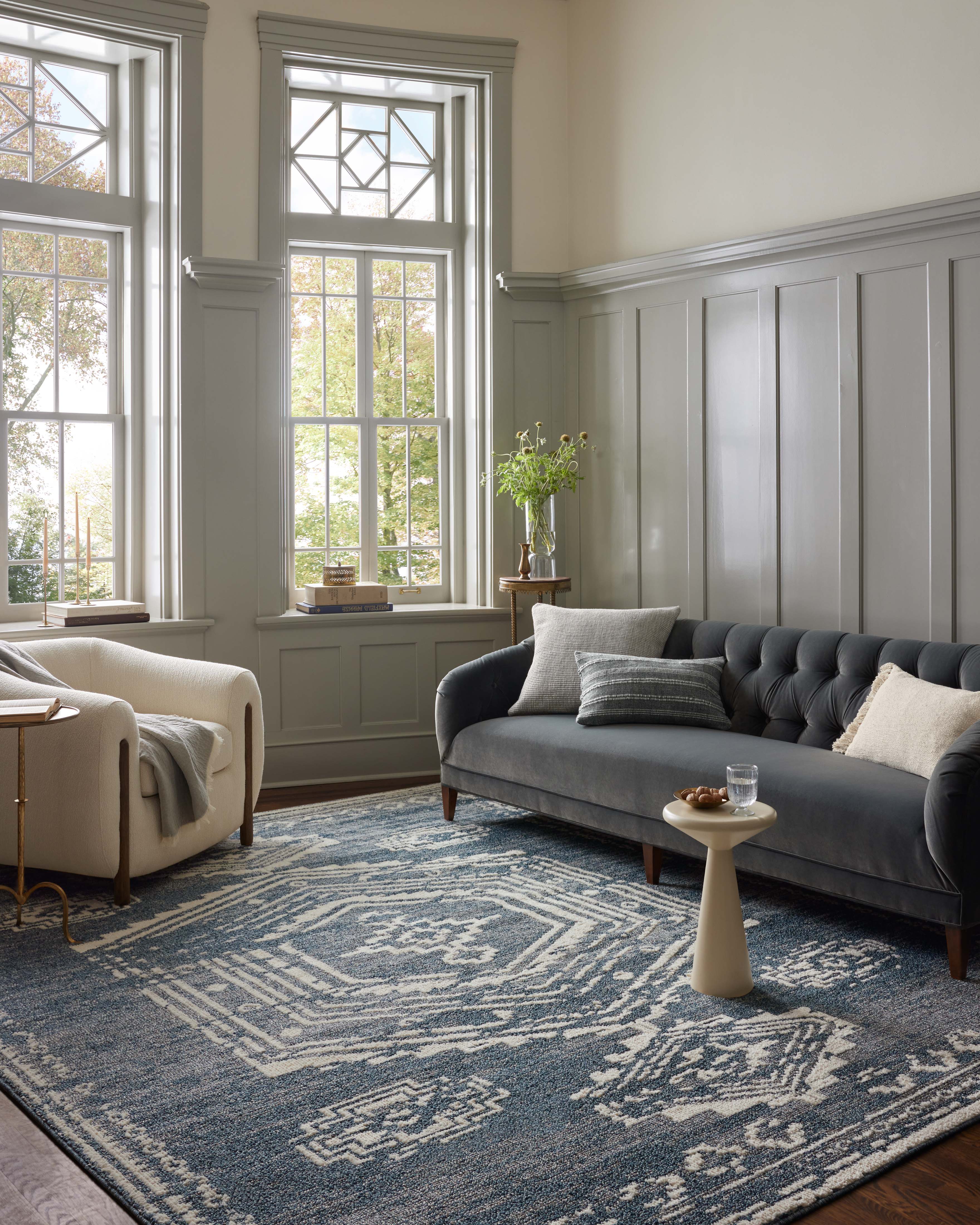 Joanna Gaines x Loloi Gigi Denim / Ivory Rug RUGS - synthetic Loloi