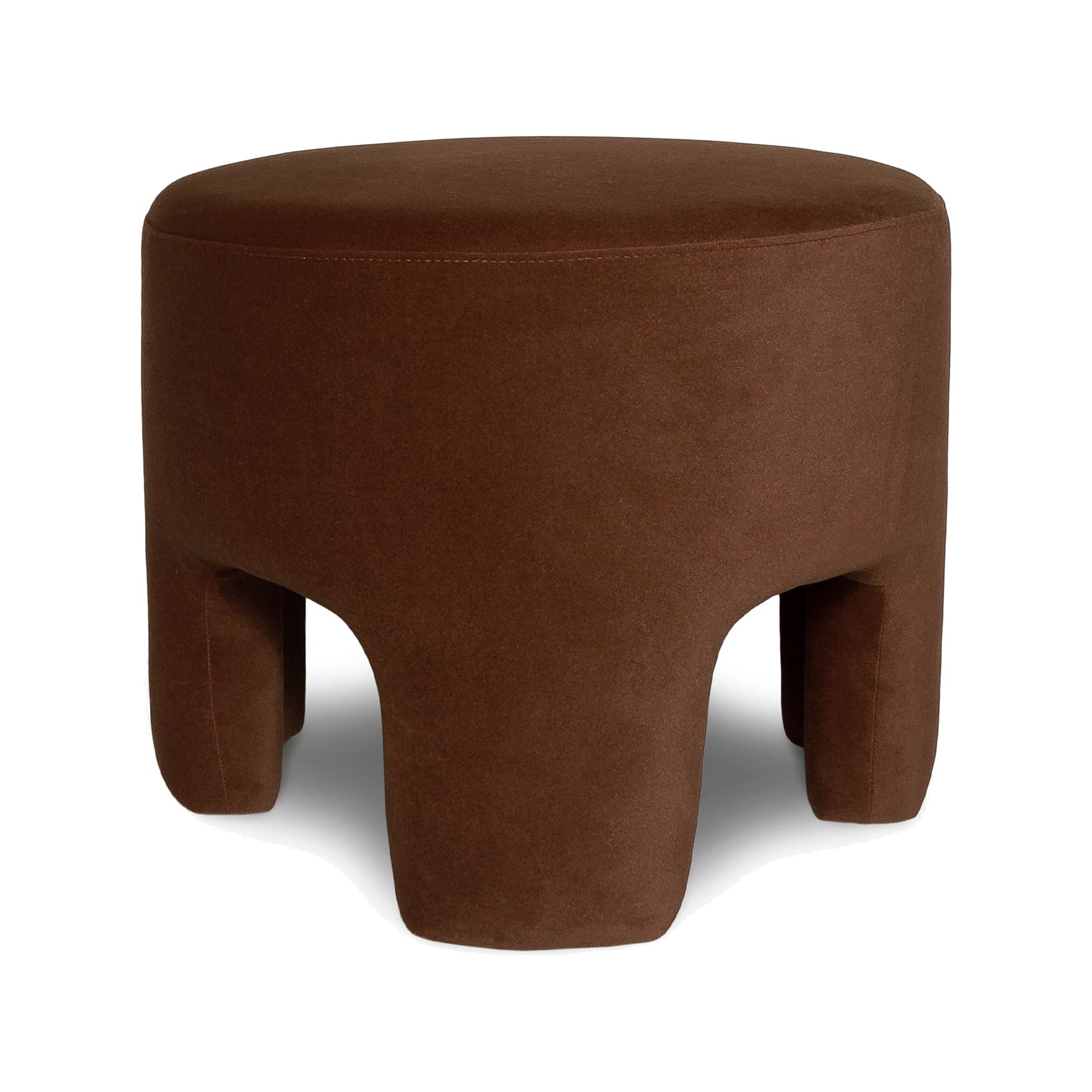 Ginny Ottoman FURNITURE - ottomans Style In Form Velvet Chestnut