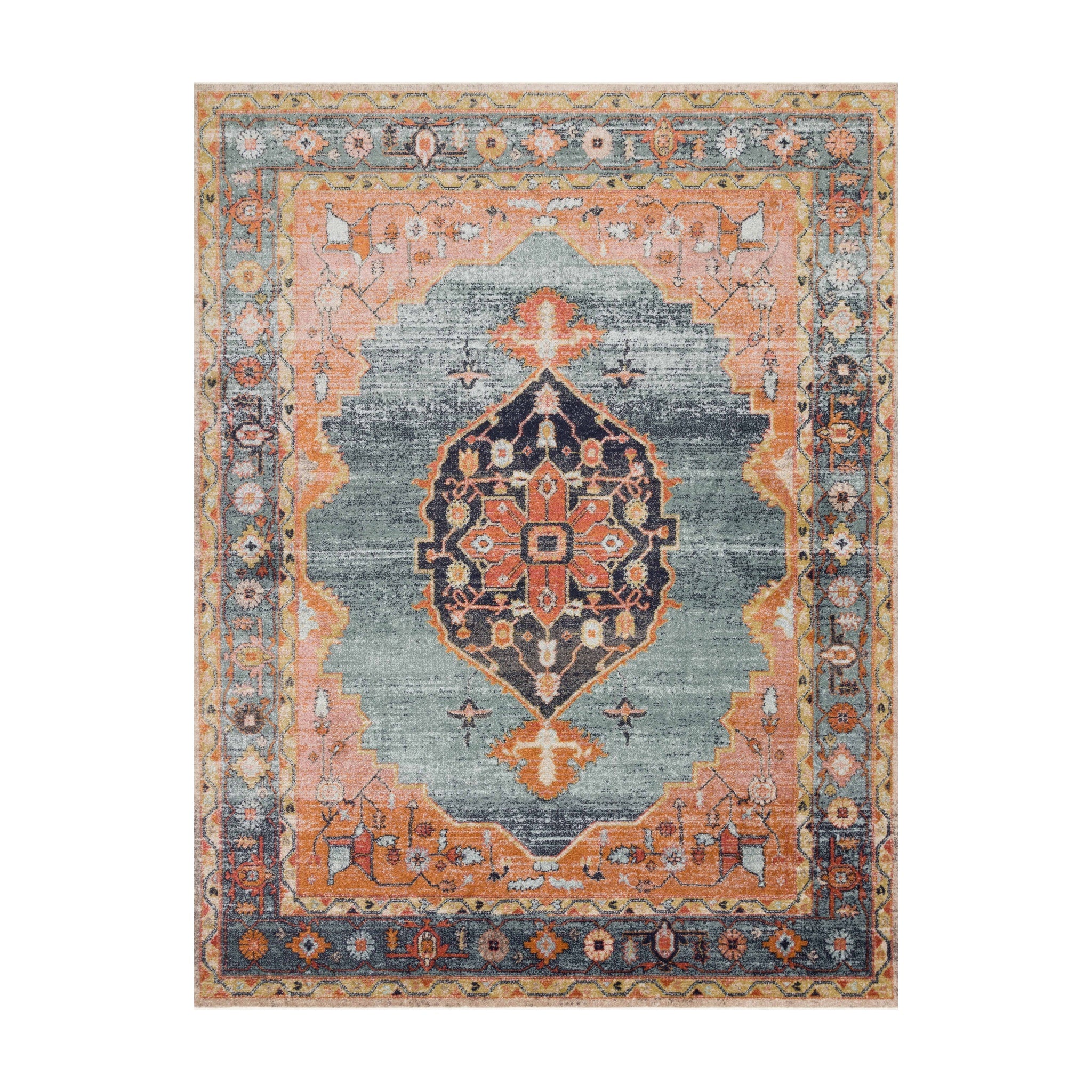 Magnolia Home By Joanna Gaines x Loloi Graham Blue / Sunrise Rug RUGS - synthetic Loloi 18" x 18"