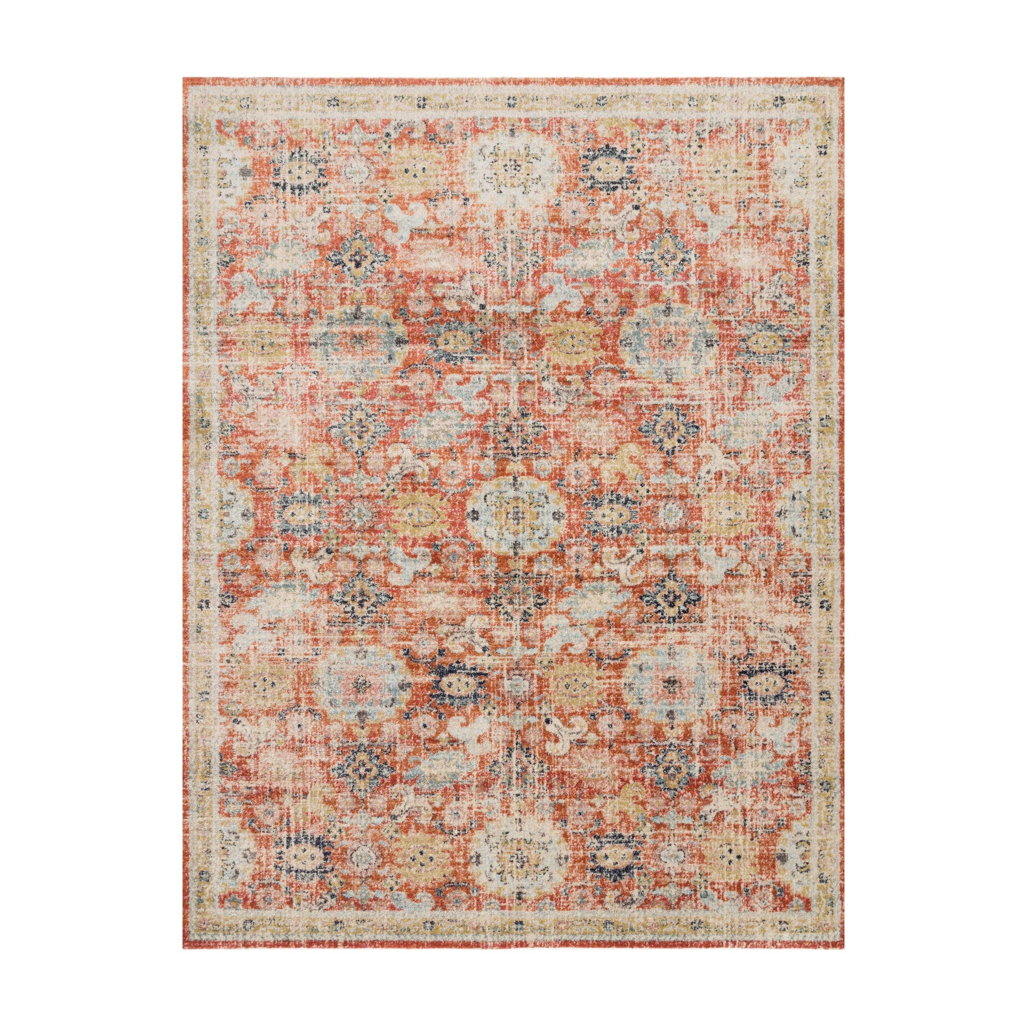 Magnolia Home By Joanna Gaines x Loloi Graham Persimmon / Multi Rug RUGS - synthetic Loloi 18" x 18"