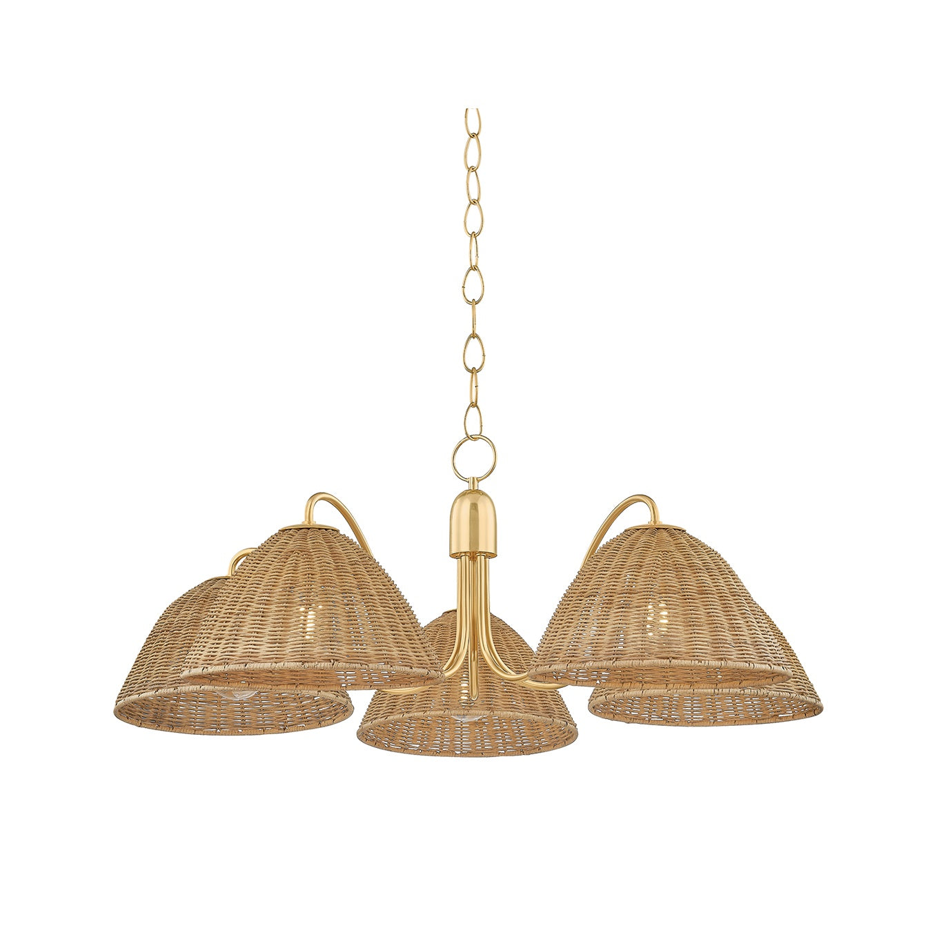Katniss Chandelier LIGHTING - Chandelier Hudson Valley Lighting Aged Brass 38"