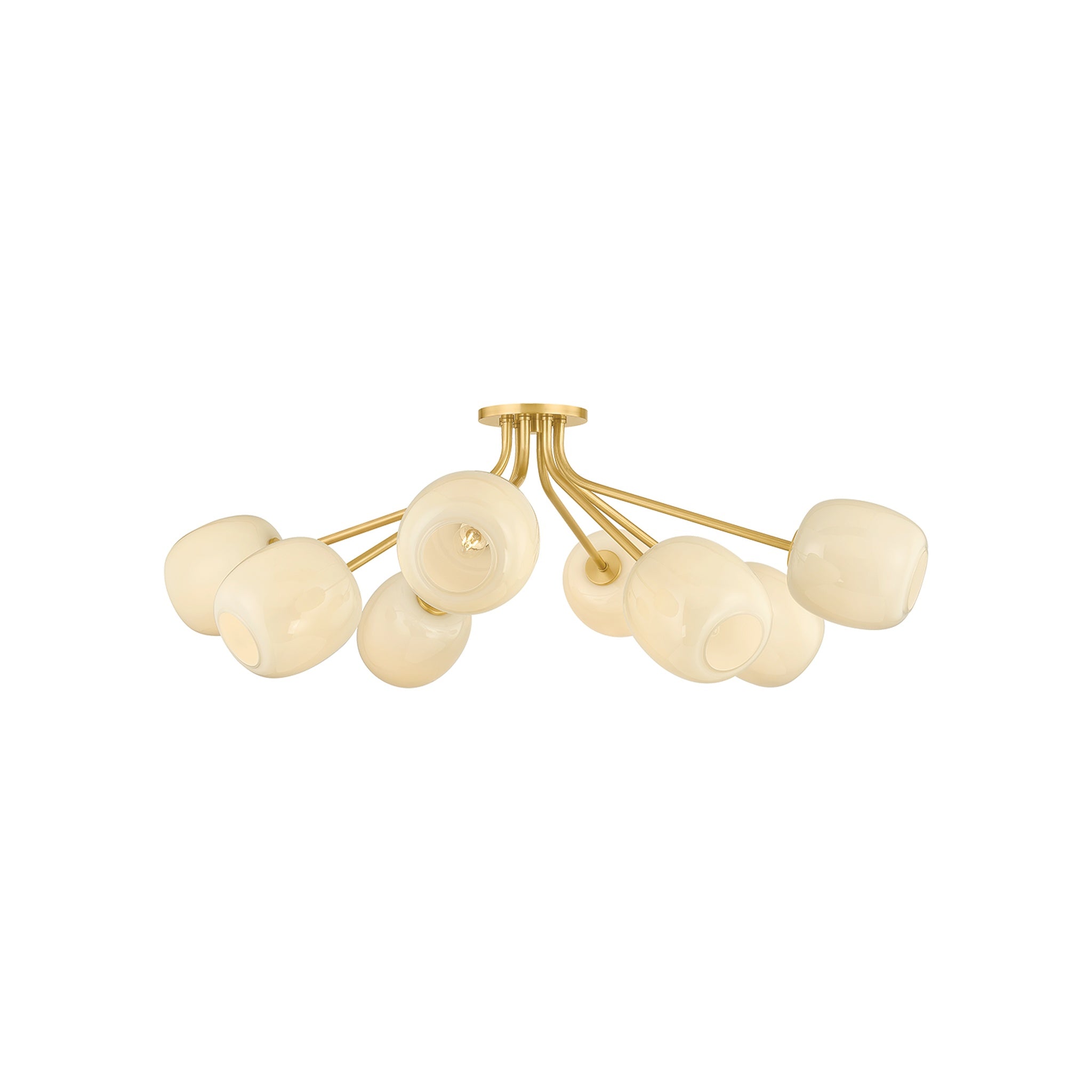 Lisette Semi Flush LIGHTING - Semi Flush Hudson Valley Lighting Aged Brass Large
