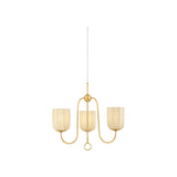 Samantha Chandelier LIGHTING - chandelier Hudson Valley Lighting Aged Brass