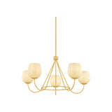 Genevieve Chandelier LIGHTING - chandelier Hudson Valley Lighting Aged Brass