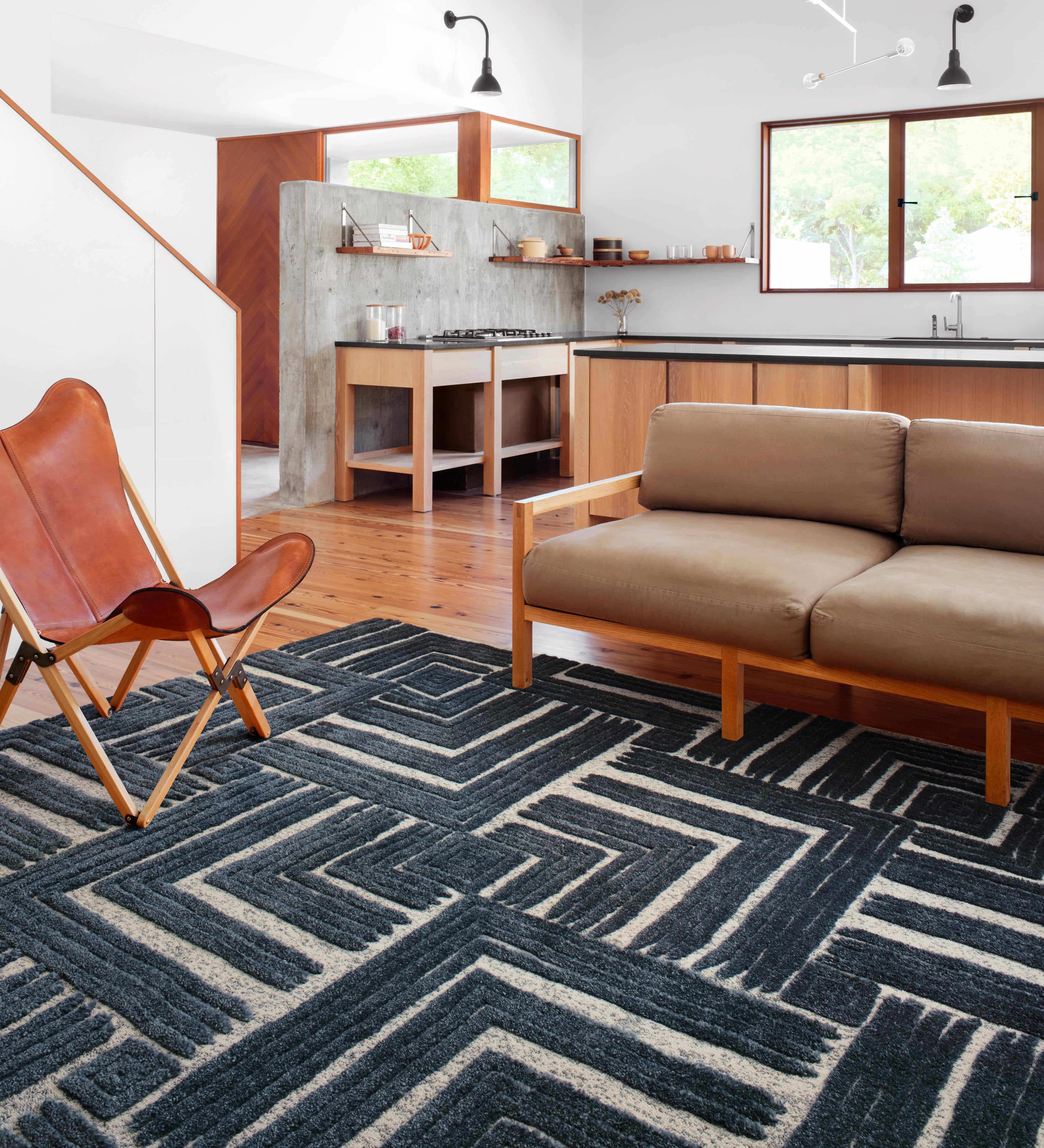 Loloi Hagen Blue / White Rug RUGS - synthetic Loloi