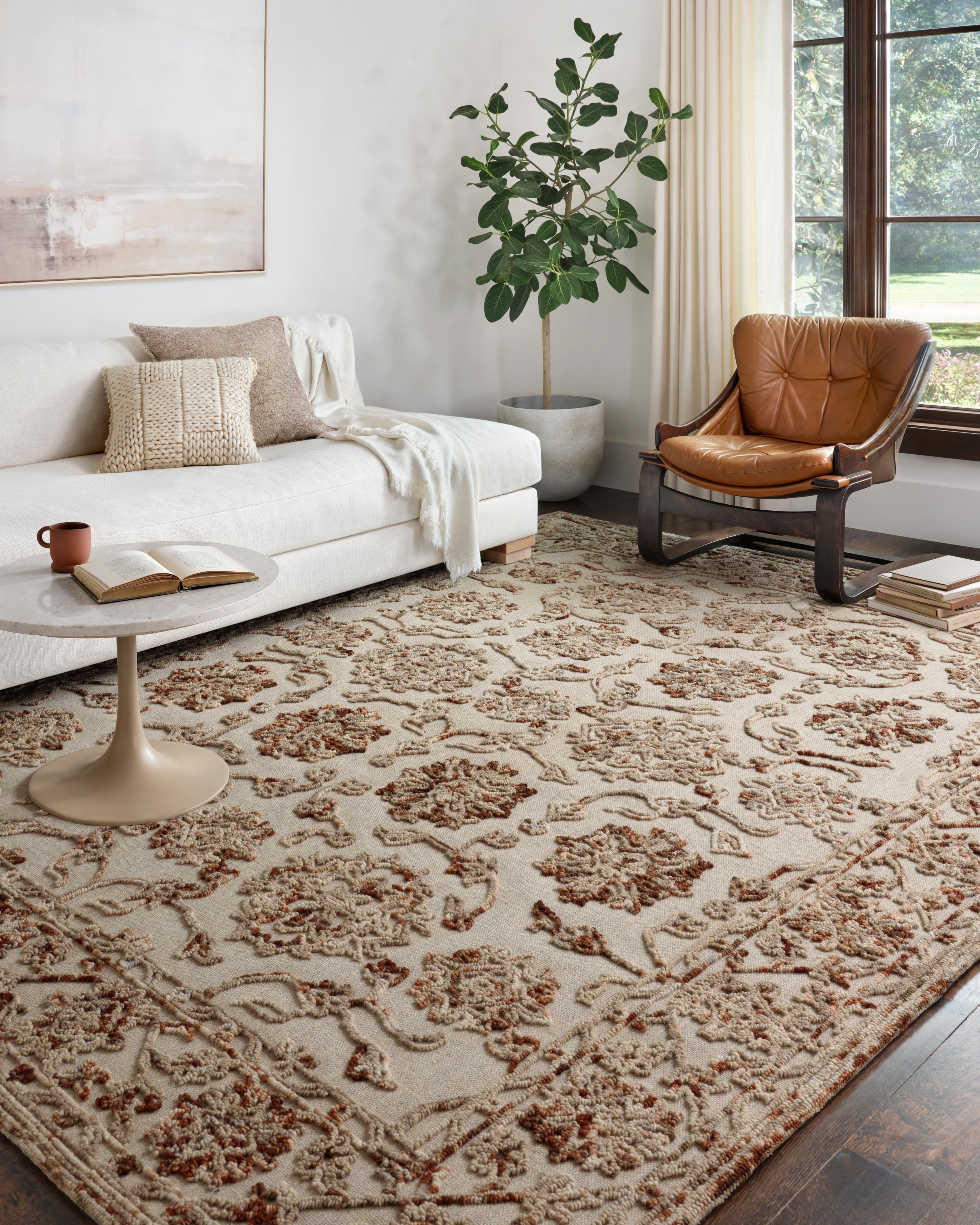Loloi Halle Taupe / Rust Rug RUGS - wool Loloi