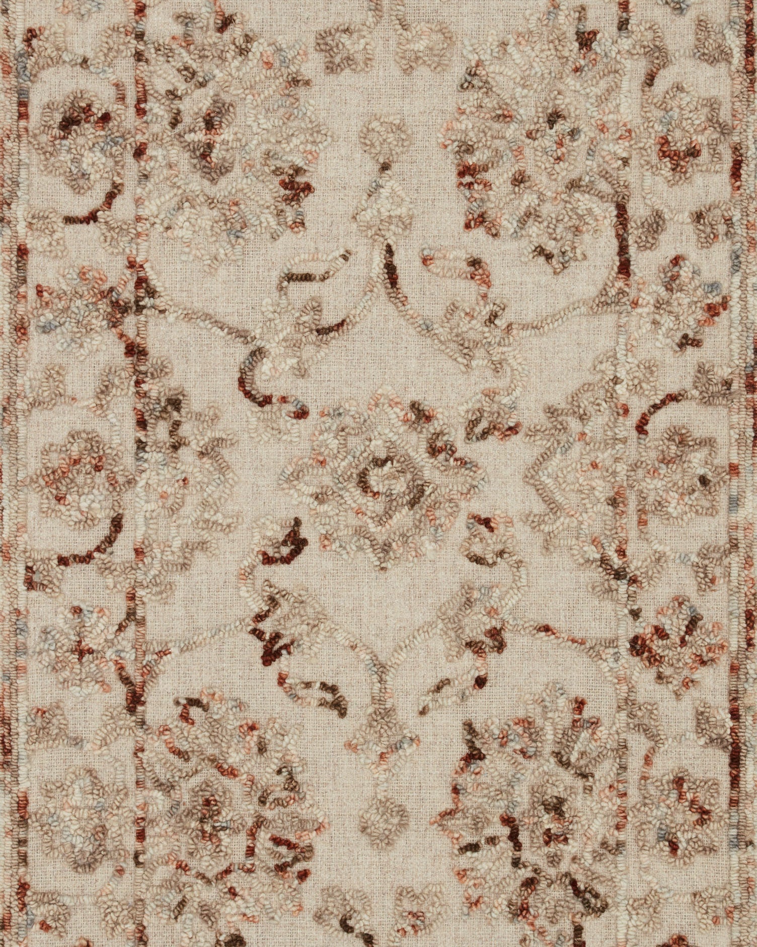 Loloi Halle Taupe / Rust Rug RUGS - wool Loloi