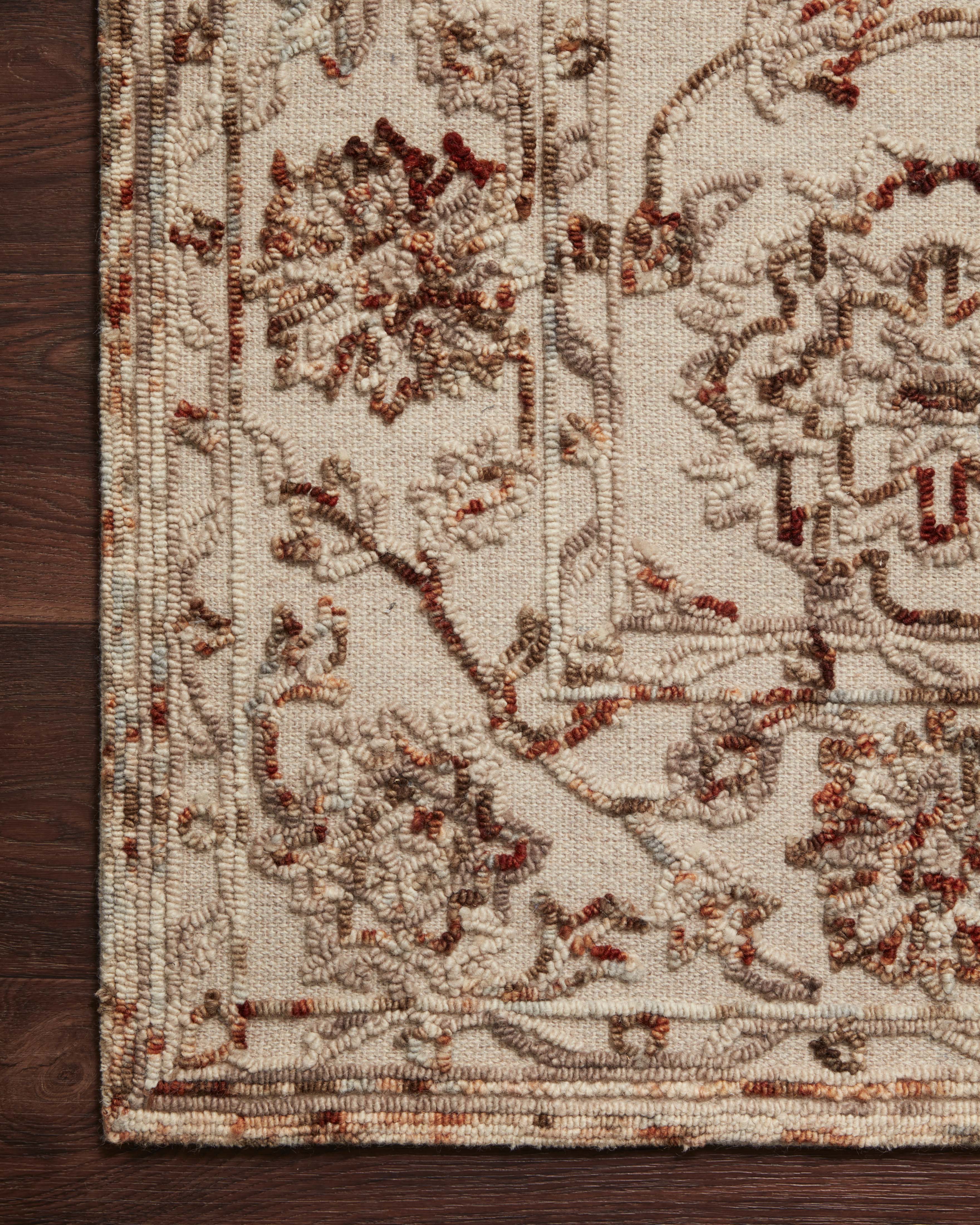 Loloi Halle Taupe / Rust Rug RUGS - wool Loloi