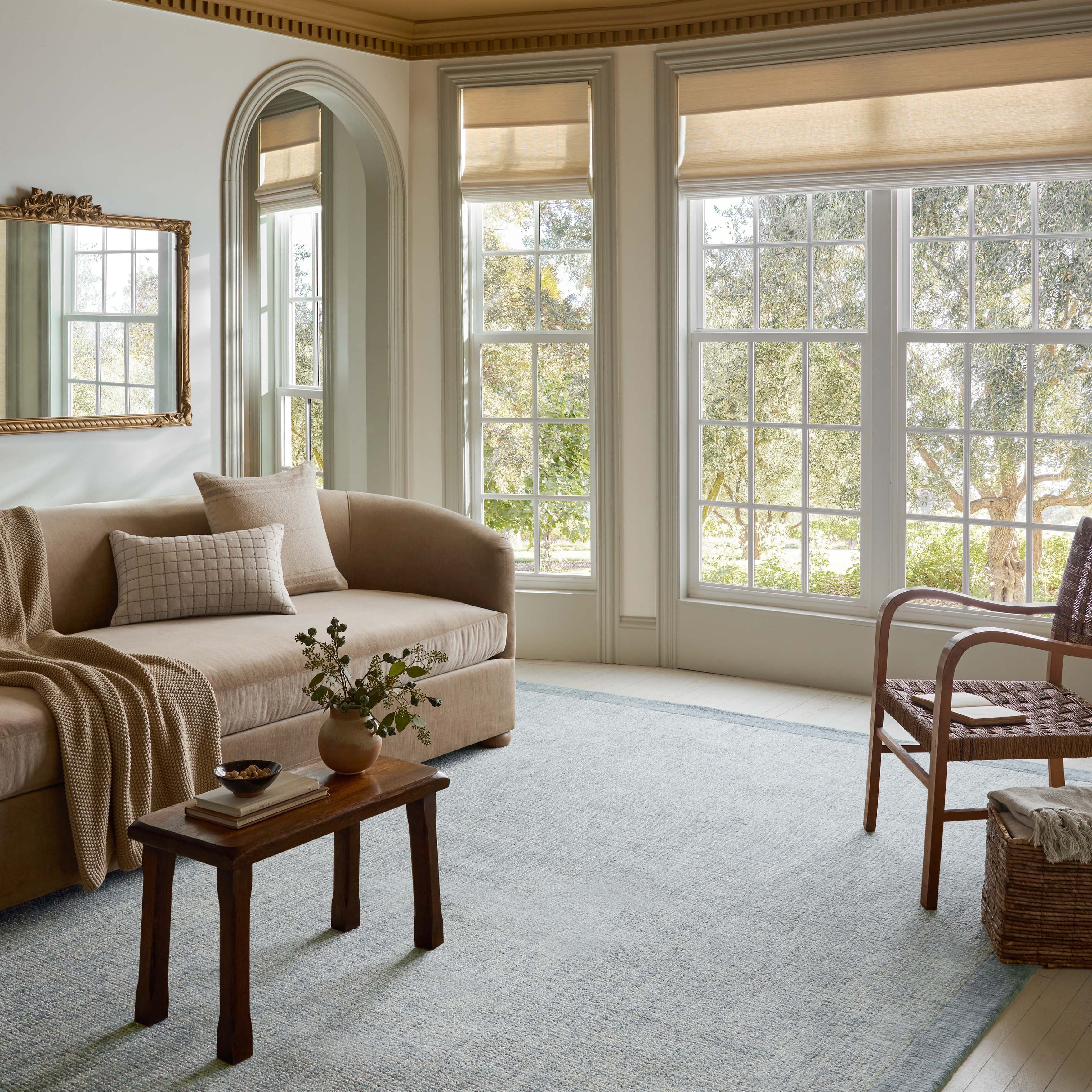 Magnolia Home by Joanna Gaines x Loloi Henley Ivory / Blue Rug RUGS - wool Loloi 18" x 18" sample