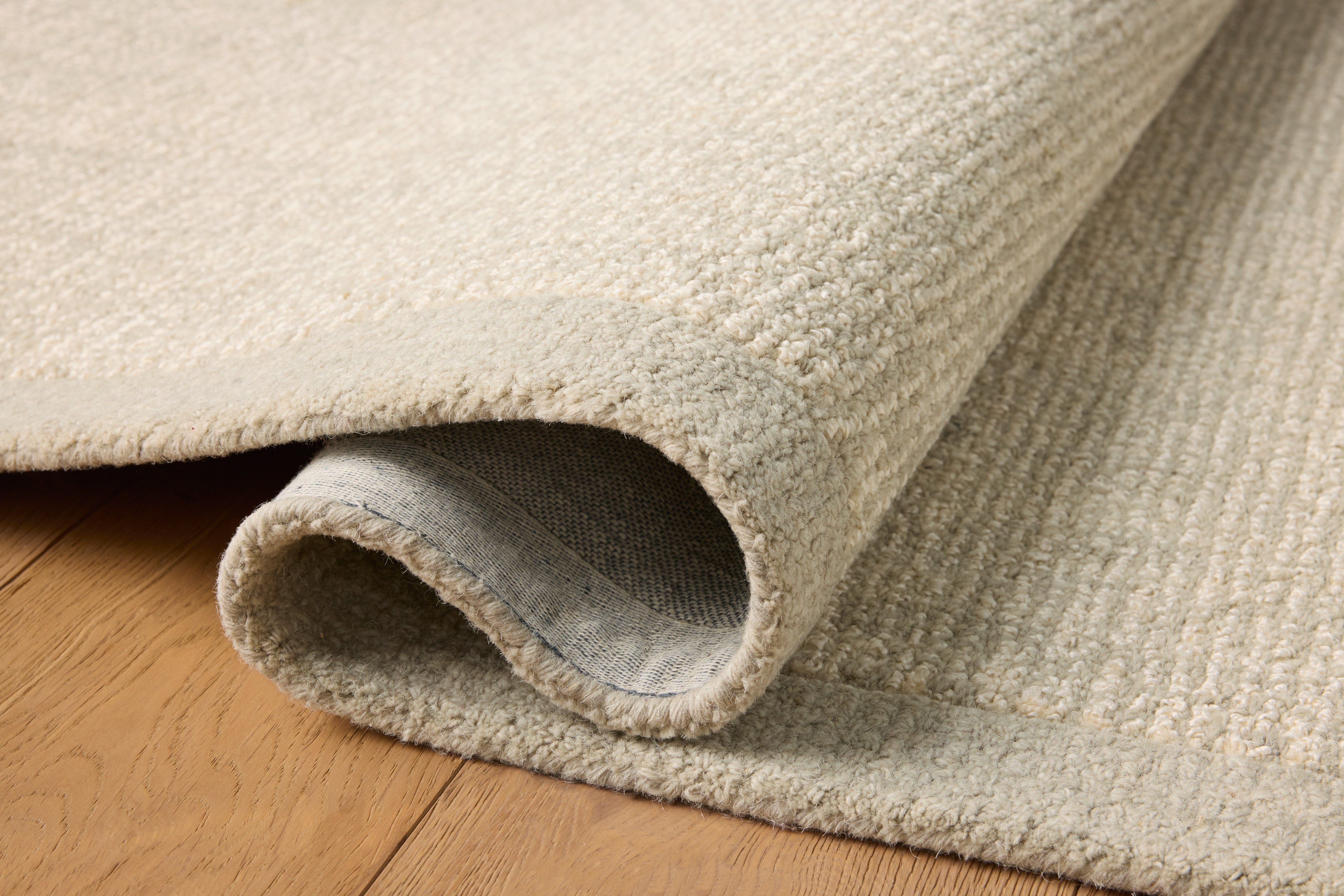 Magnolia Home by Joanna Gaines x Loloi Henley Ivory / Silver Rug RUGS - wool Loloi 18" x 18" sample
