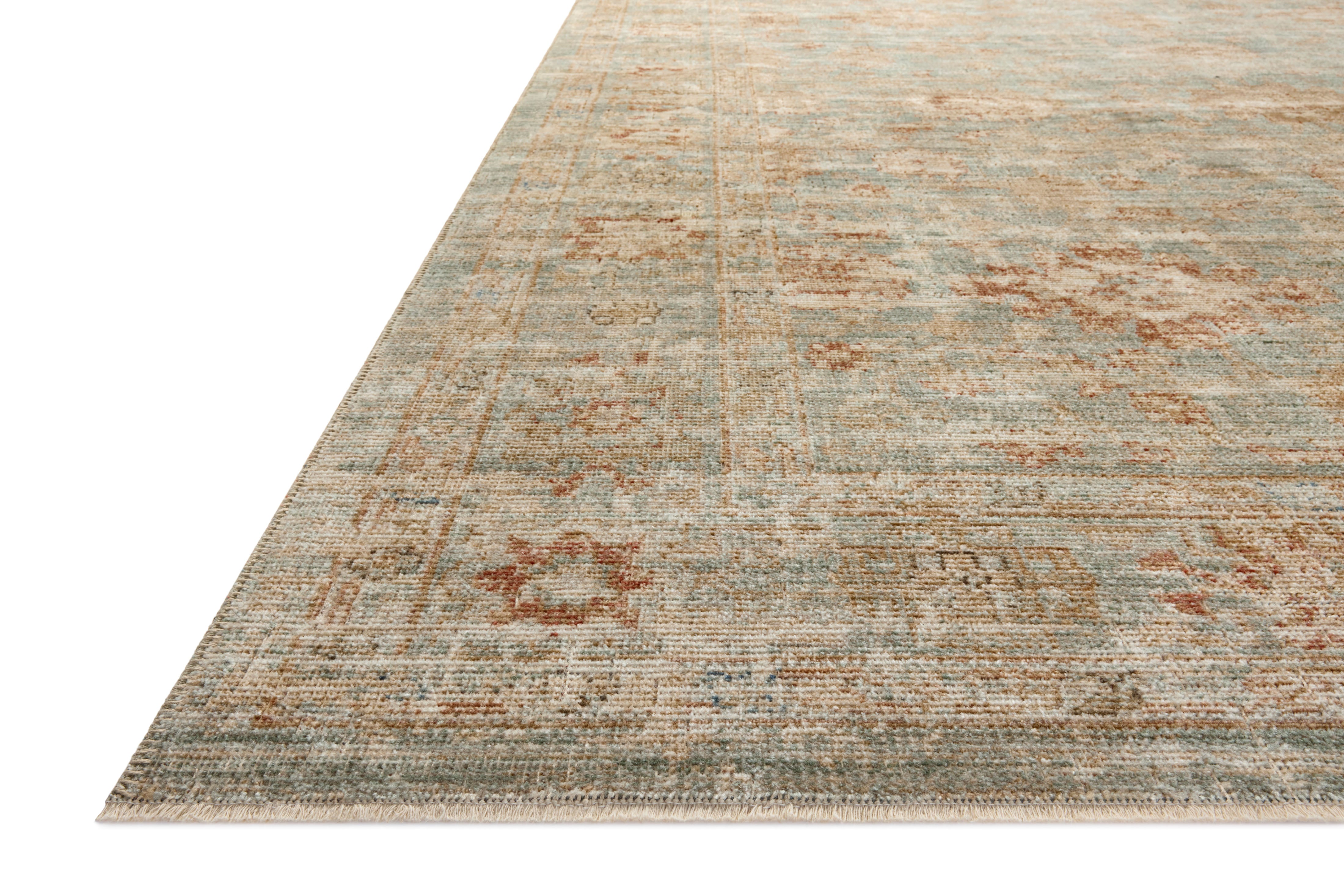 Loloi Heritage Aqua / Terracotta Rug 0-RUGS-patterned Loloi