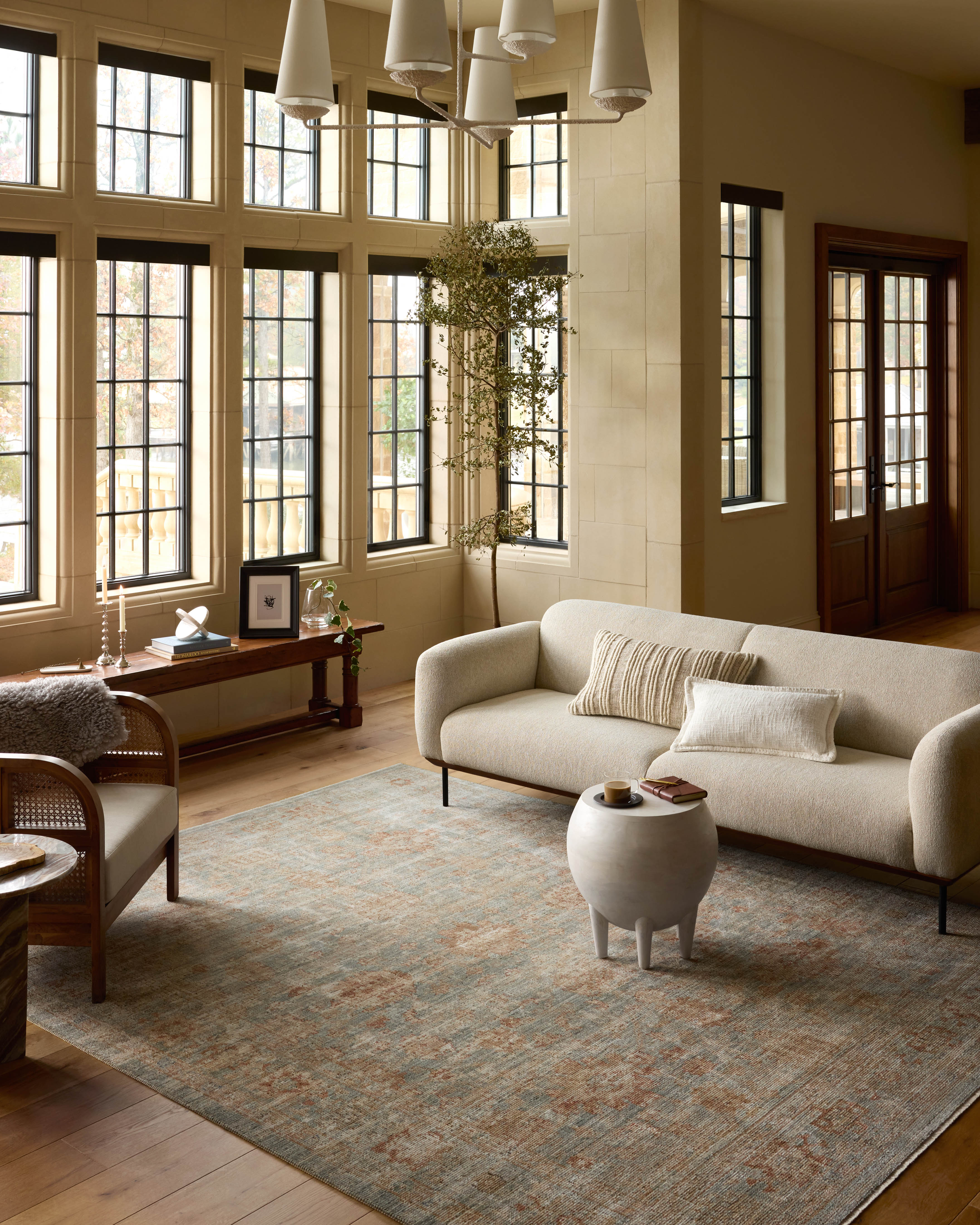 Loloi Heritage Aqua / Terracotta Rug 0-RUGS-patterned Loloi