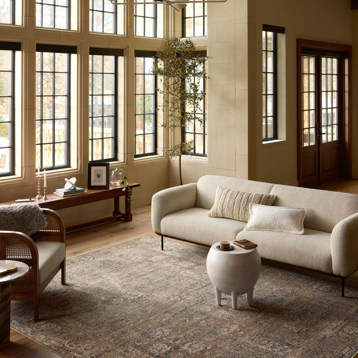 FLOOR MODEL - Loloi Heritage Mocha / Denim Rug - 2'5" x 8' IN STORE - Rugs Loloi