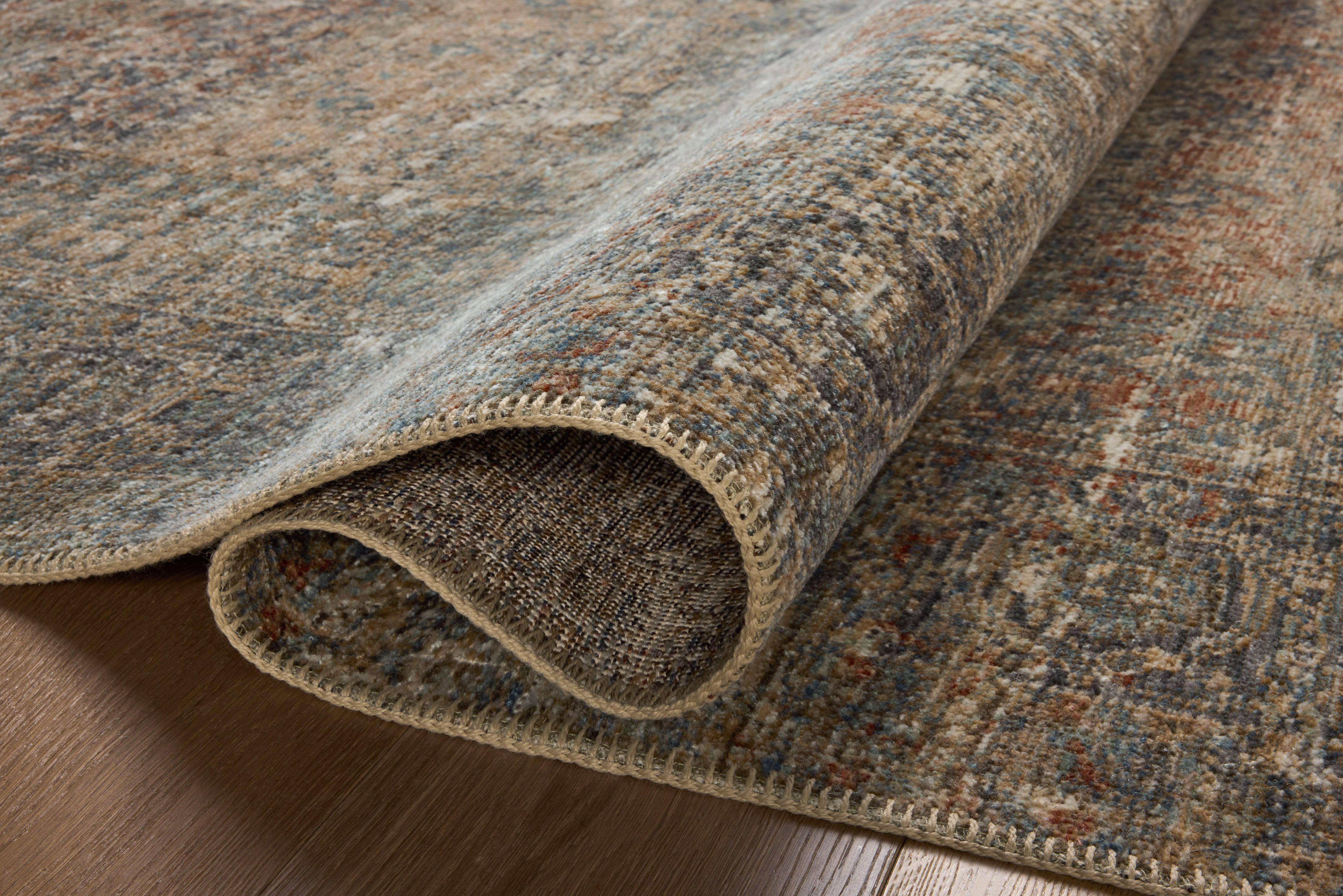 Loloi Heritage Midnight / Multi Square Rug RUGS - wool Loloi