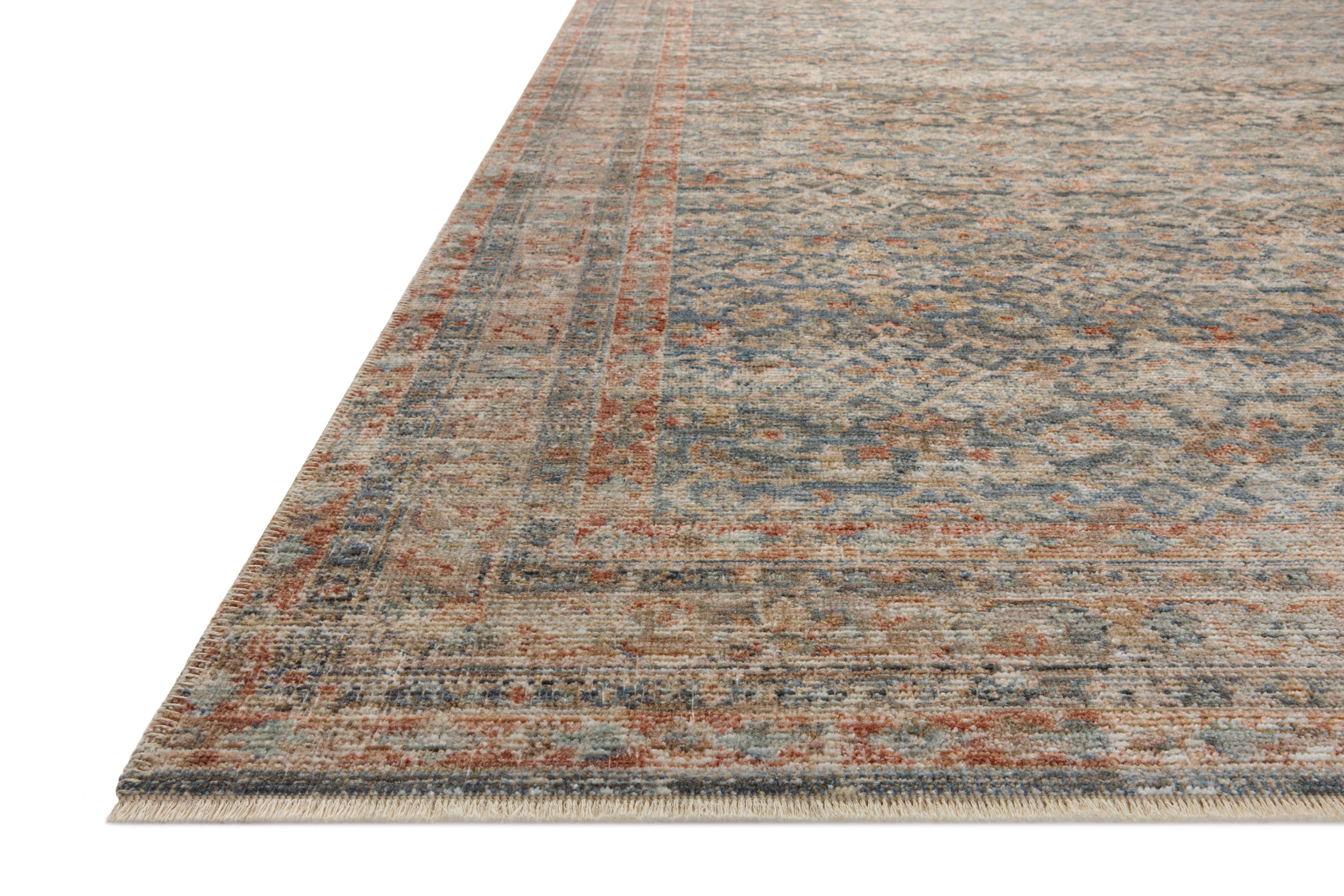 Loloi Heritage Blue / Rust Runner Rug RUGS - wool Loloi