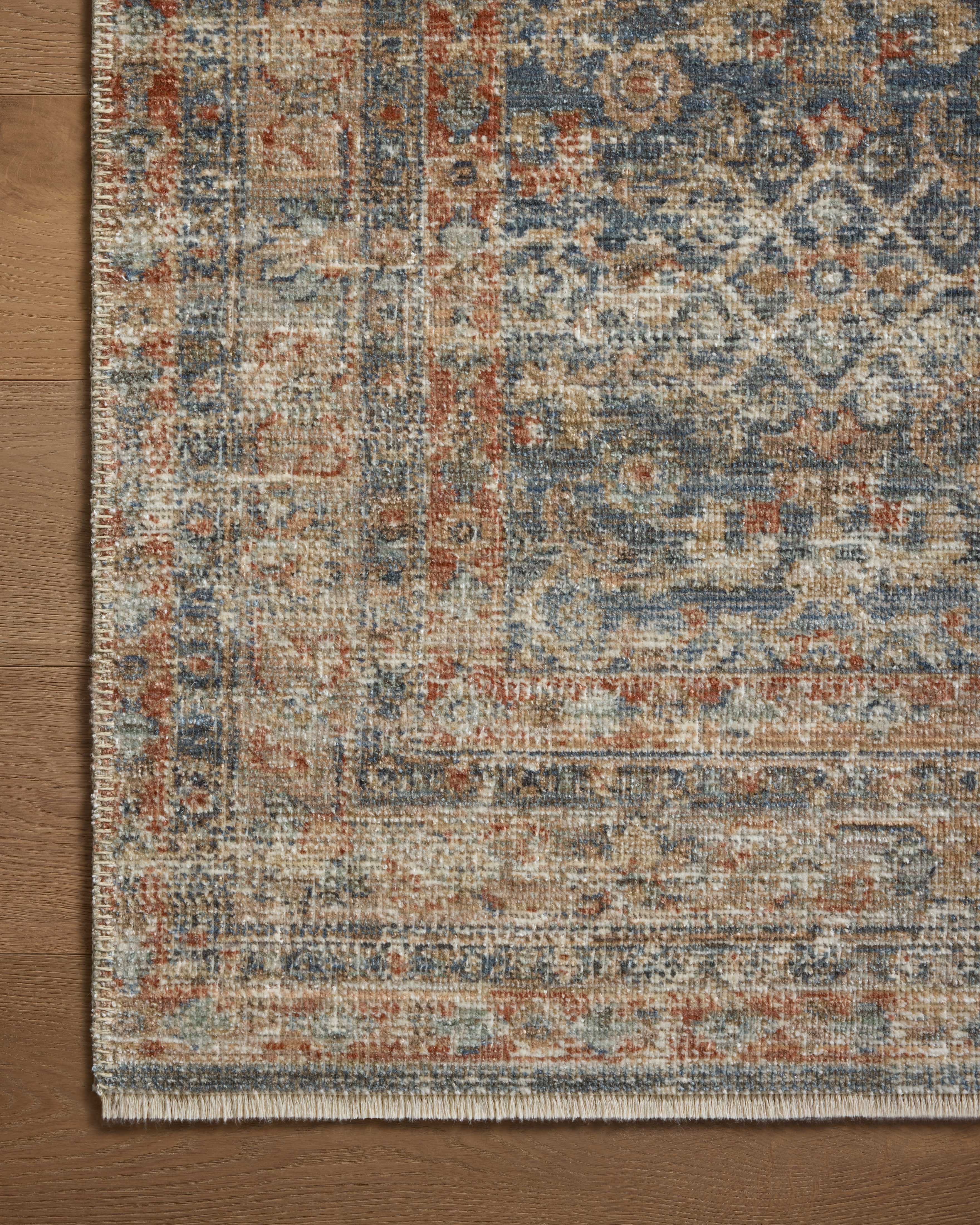 Loloi Heritage Blue / Rust Runner Rug RUGS - wool Loloi