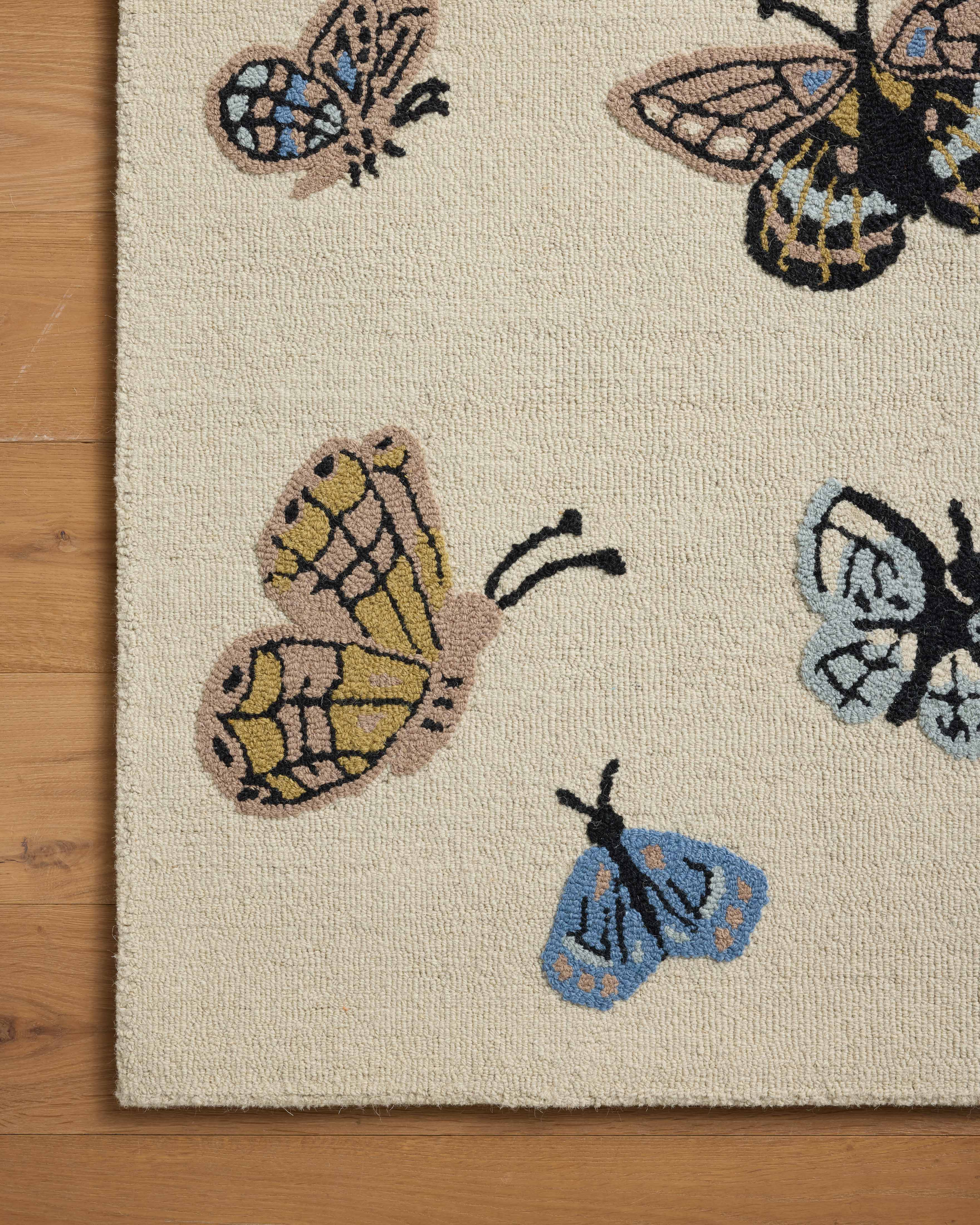 Rifle Paper Co. x Loloi Highgrove Cream Rug No.1 RUGS - wool Loloi 18" x 18" sample