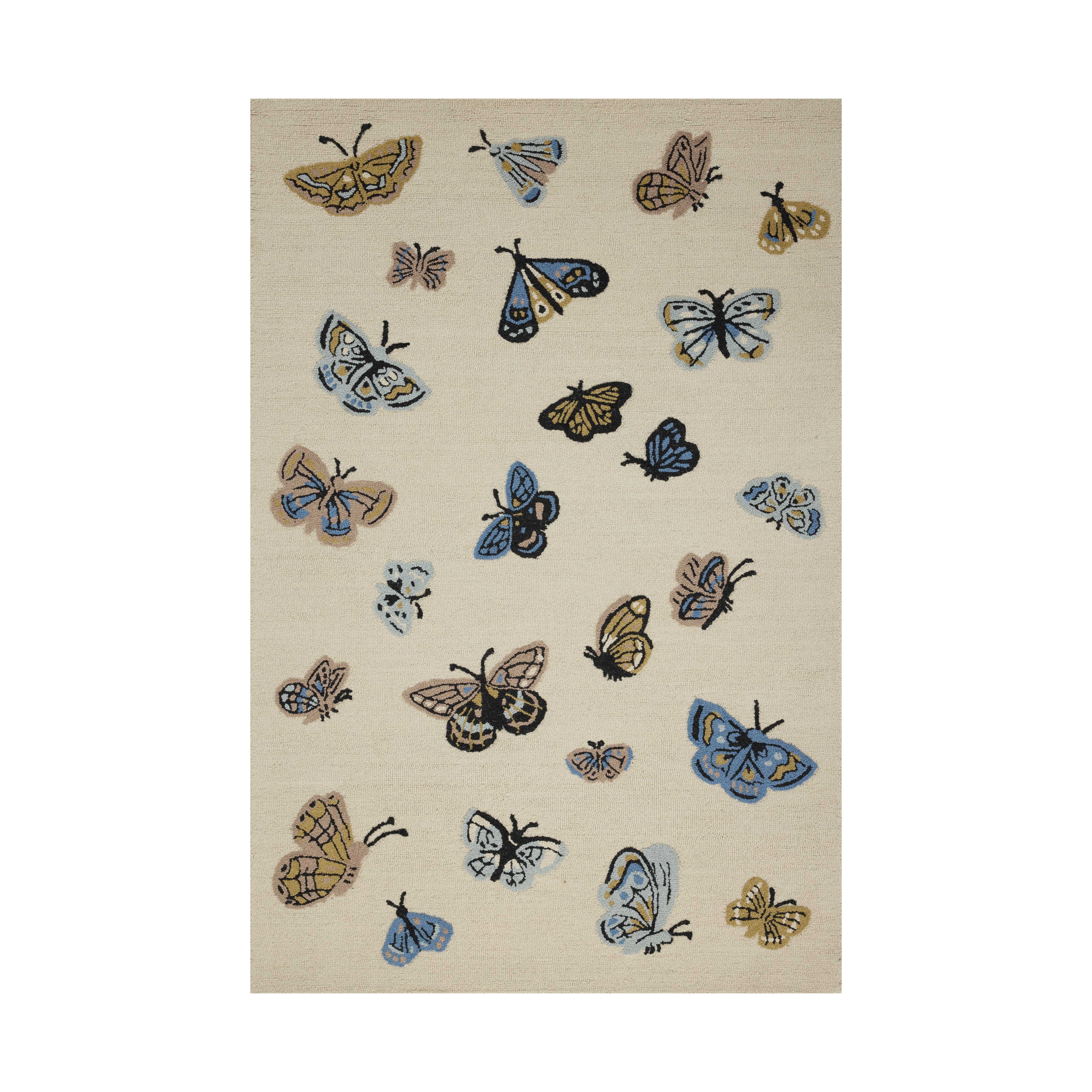 Rifle Paper Co. x Loloi Highgrove Cream Rug No.1 RUGS - wool Loloi 18" x 18" sample
