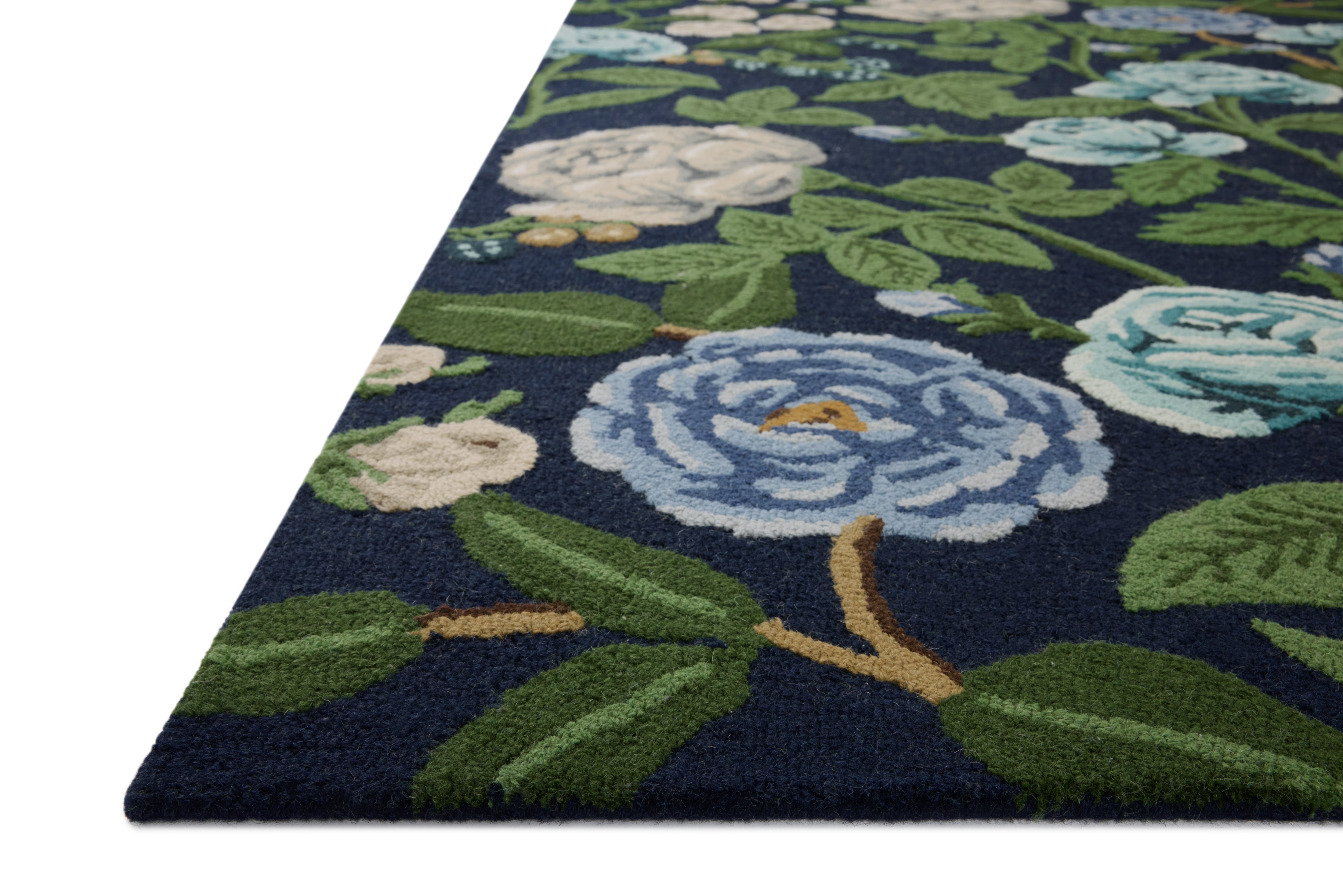 Rifle Paper Co. x Loloi Highgrove Navy Rug RUGS - wool Loloi