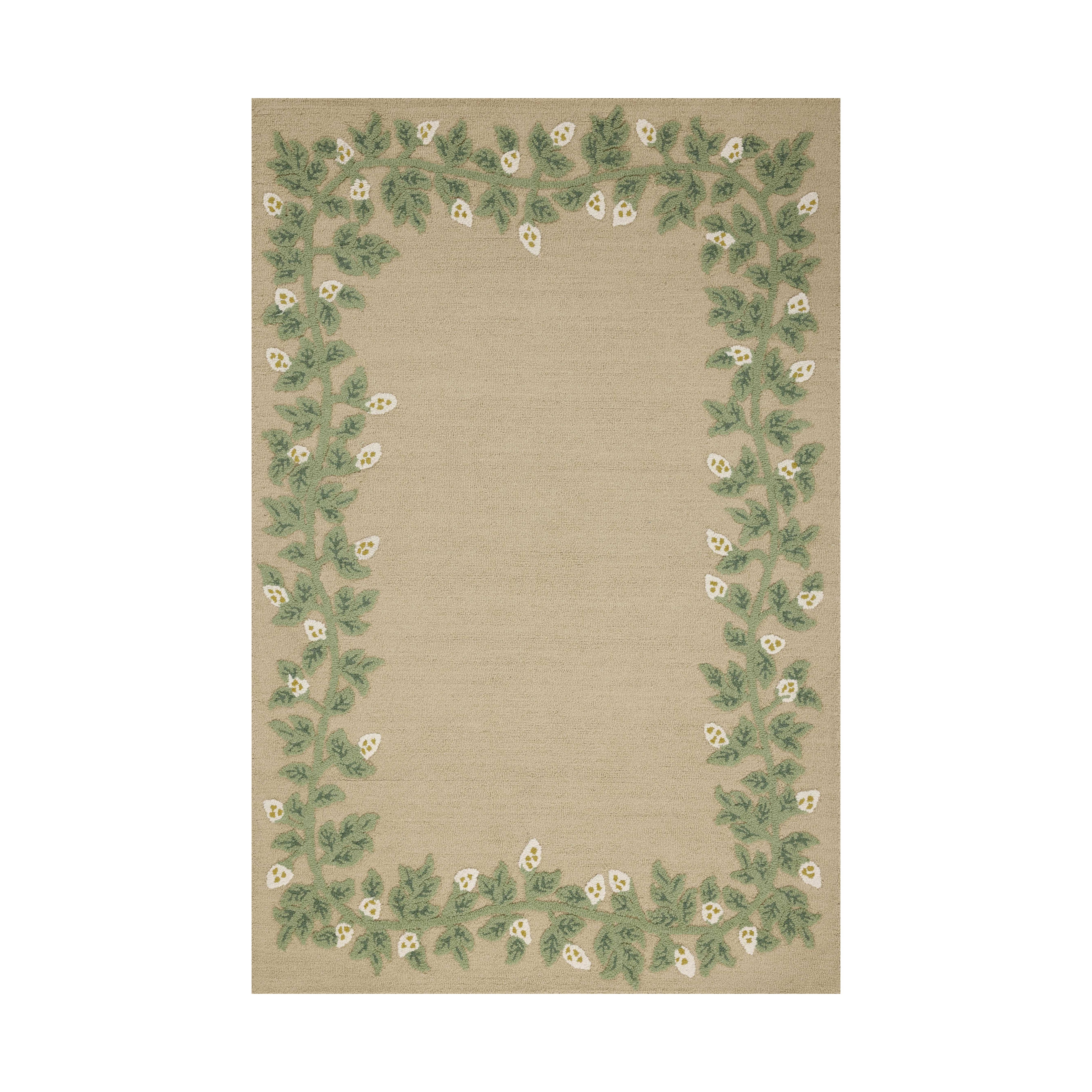 Rifle Paper Co. x Loloi Highgrove Cream Rug No.2 RUGS - wool Loloi 18" x 18" sample