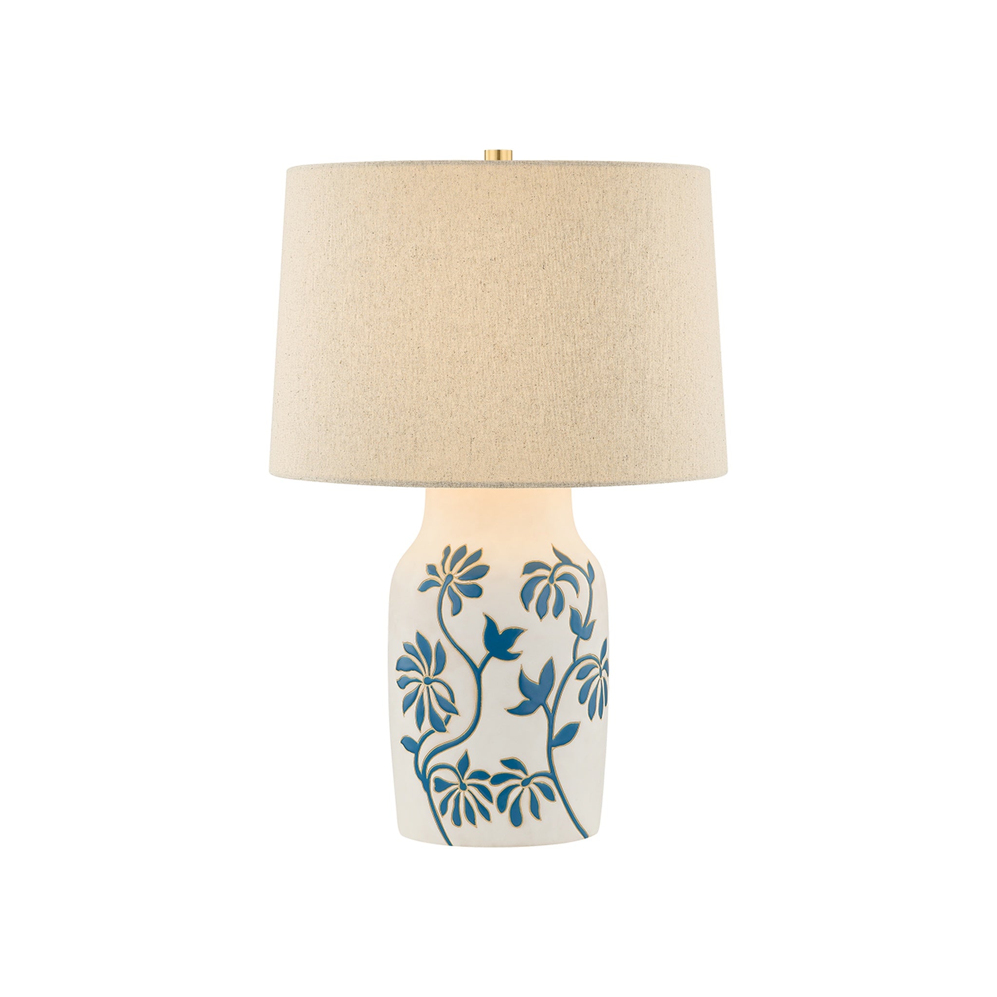 Yazmeen Table Lamp, Aged Brass
