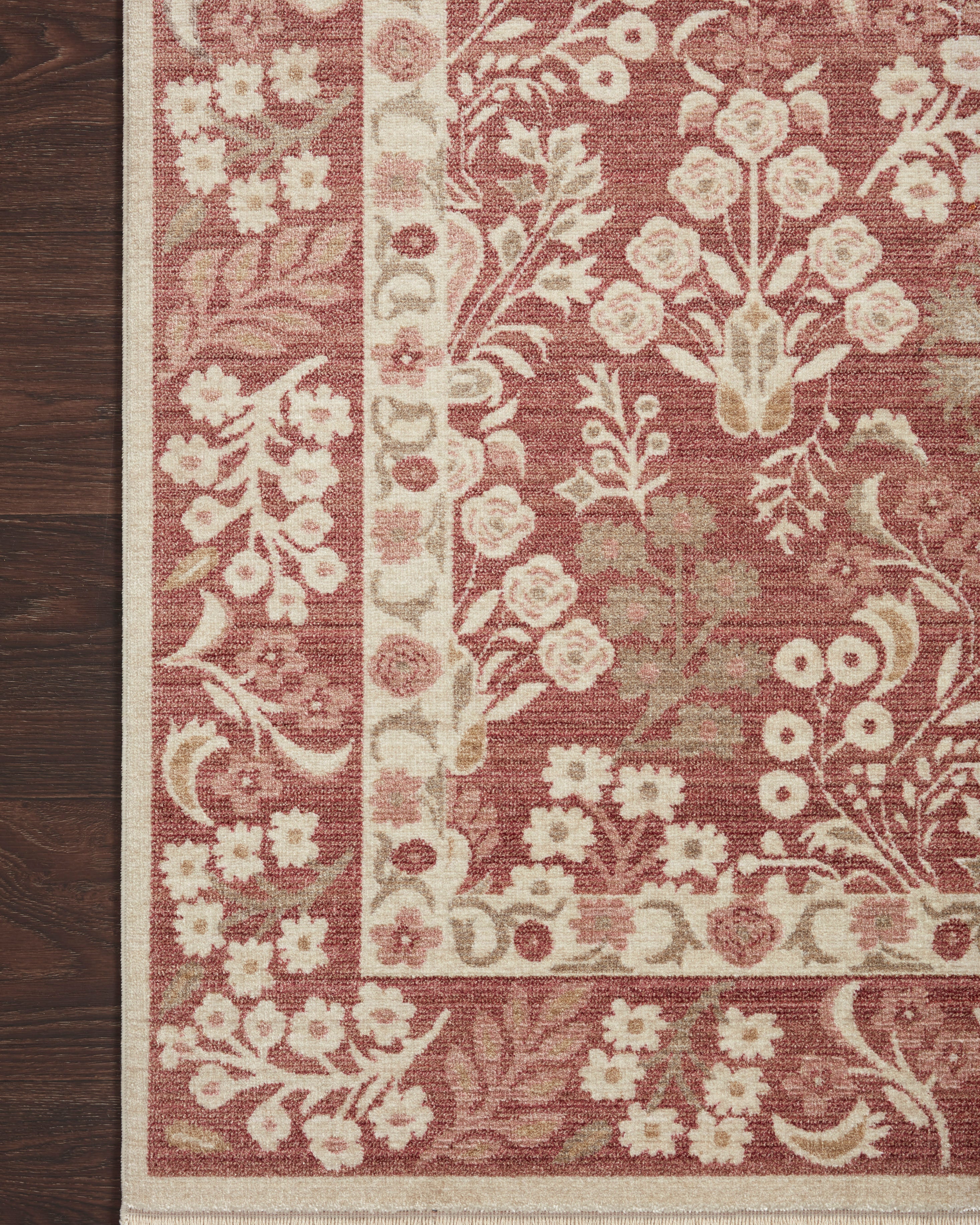 Rifle Paper Co. X Loloi/ Holland Lotte Crimson Rug 1-RUGS-patterned Loloi