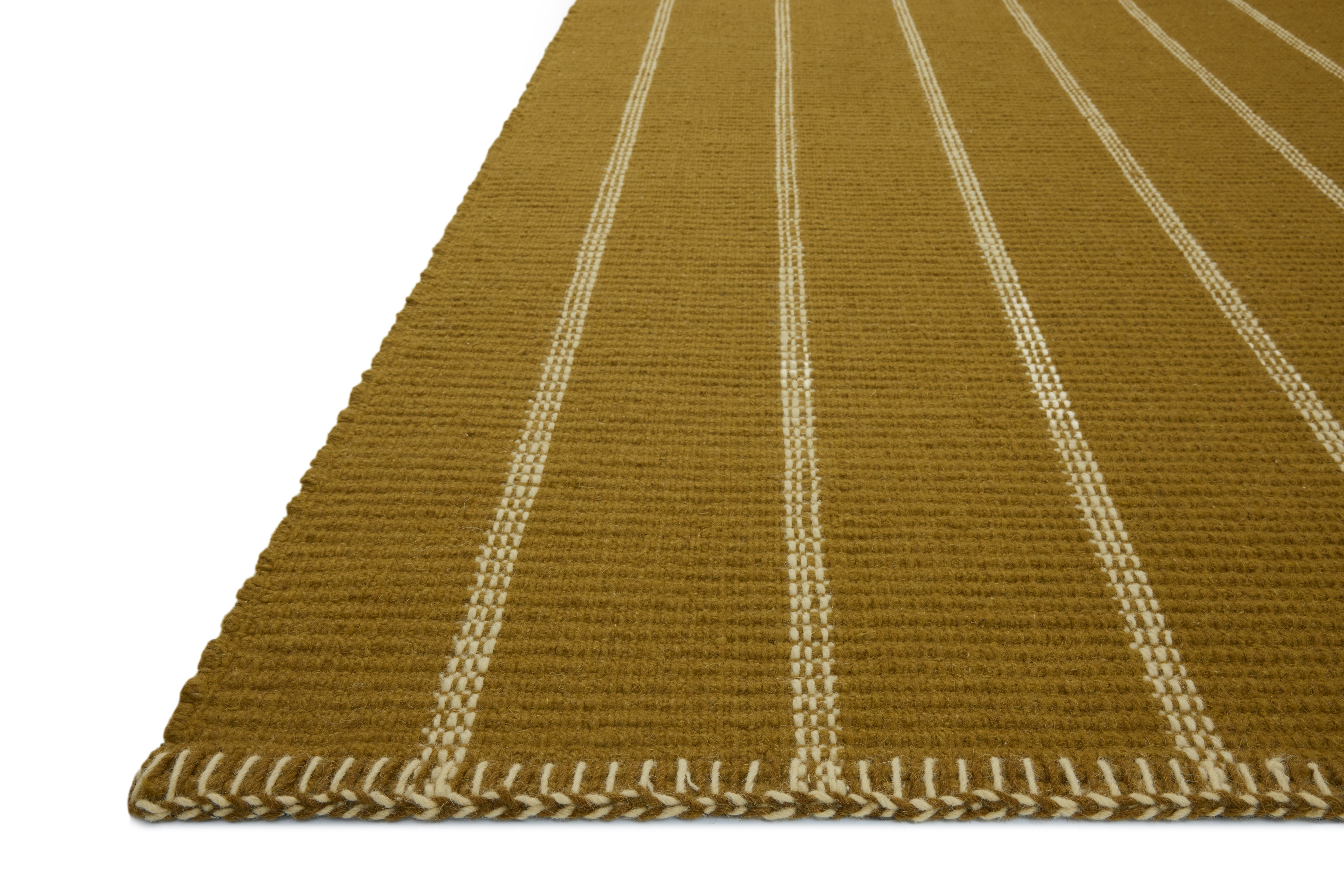 Amber Lewis x Loloi Harlan Ochre / Ivory Rug RUGS - wool Loloi