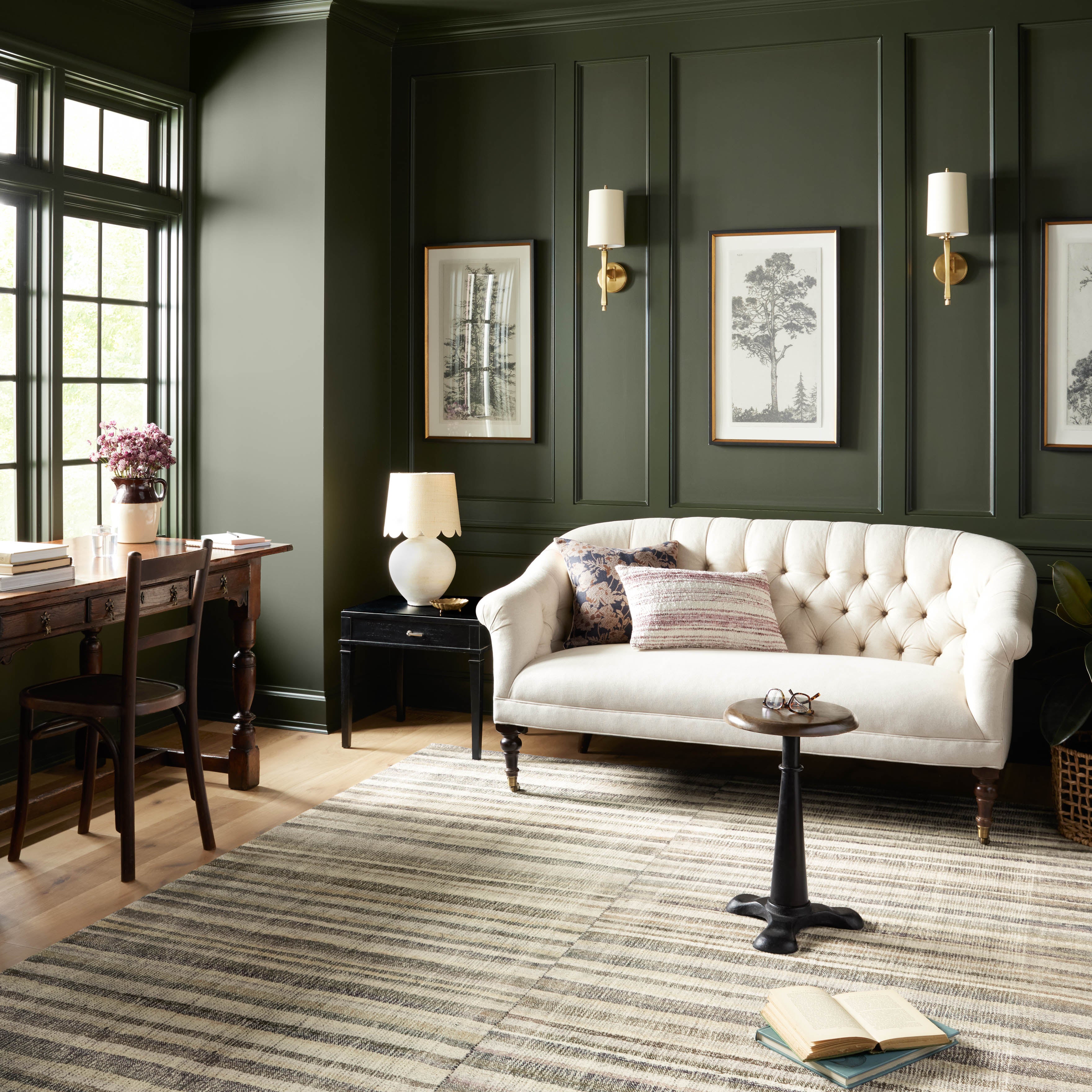 Chris Loves Julia x Loloi Humphrey Natural / Moss Rug 0-RUGS Loloi