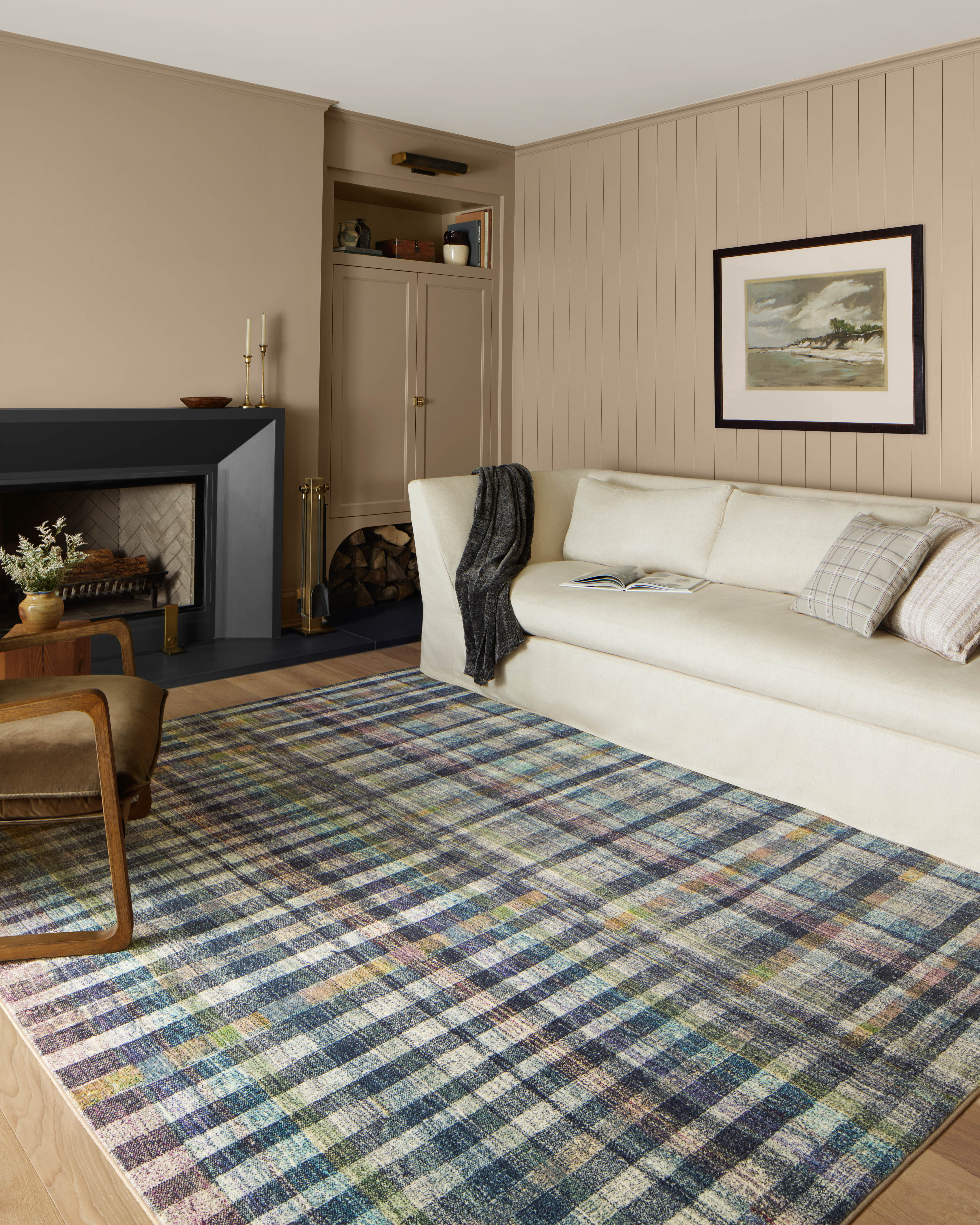 Chris Loves Julia x LoloiHumphrey Plum / Multi Rectangle Rug RUGS - synthetic Loloi