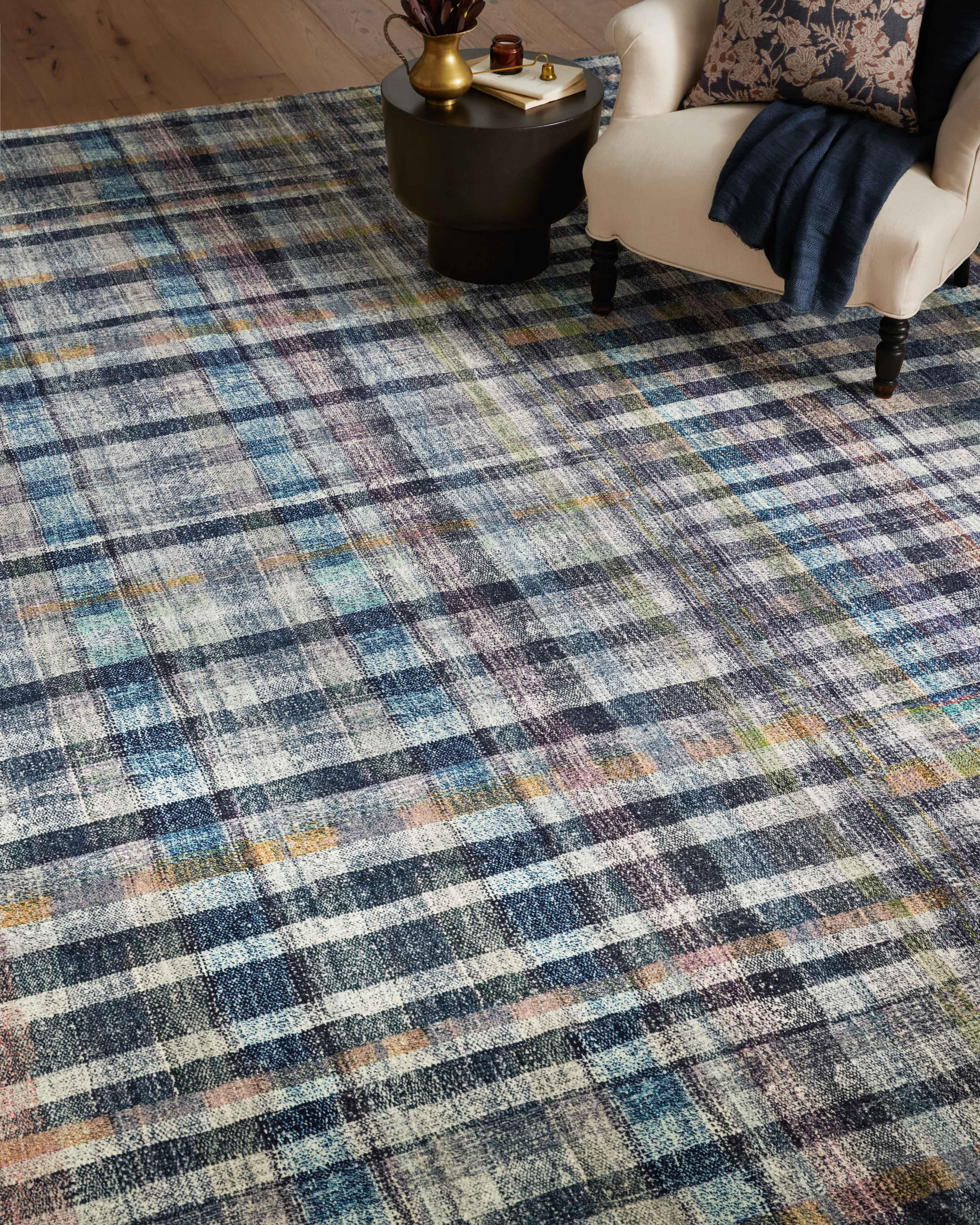 Chris Loves Julia x LoloiHumphrey Plum / Multi Rectangle Rug RUGS - synthetic Loloi