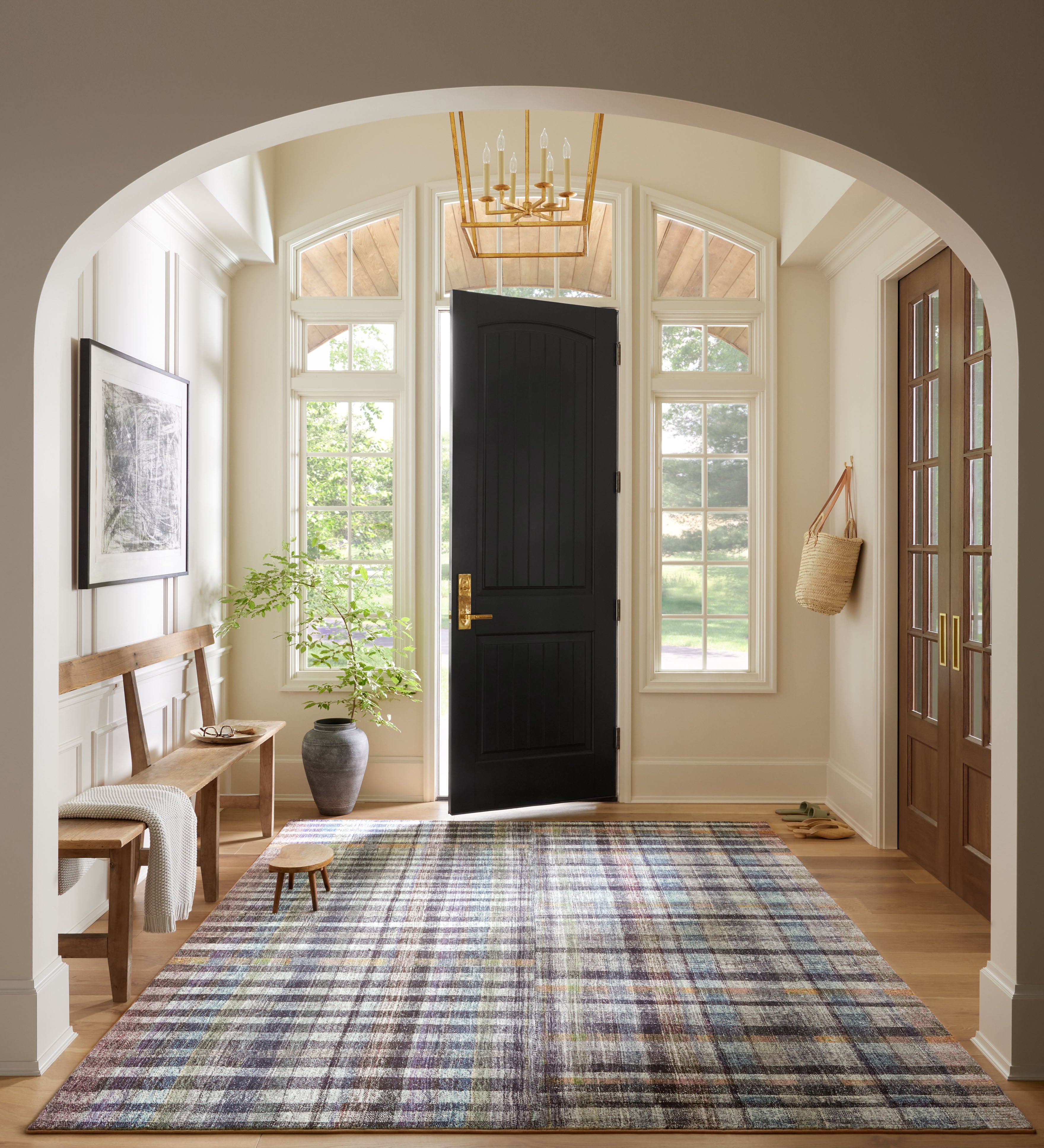 Chris Loves Julia x LoloiHumphrey Plum / Multi Rectangle Rug RUGS - synthetic Loloi
