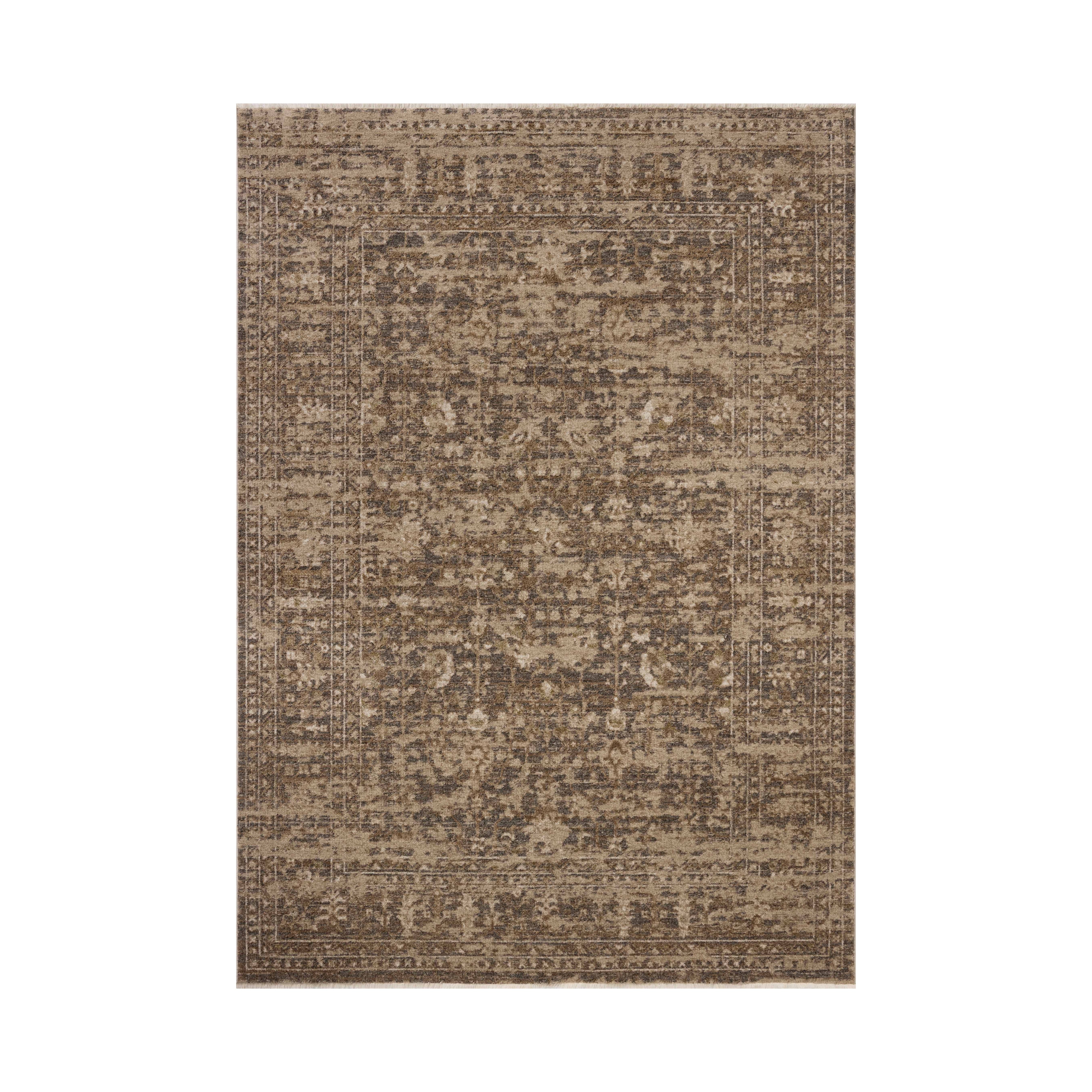 Loloi Haywood Granite / Natural Rug, 18" x 18"
