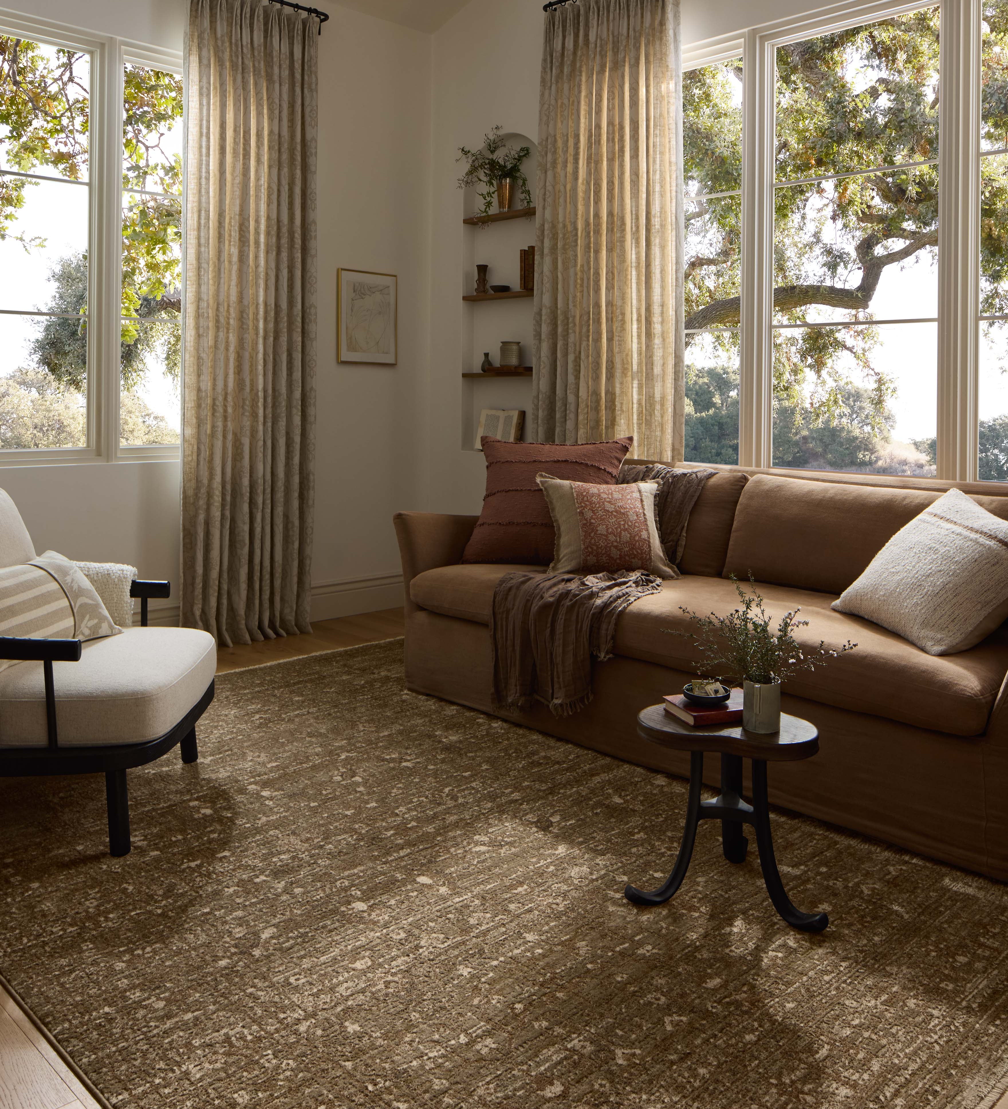 Loloi Haywood Sage / Brown Rug, 18" x 18" – view 2
