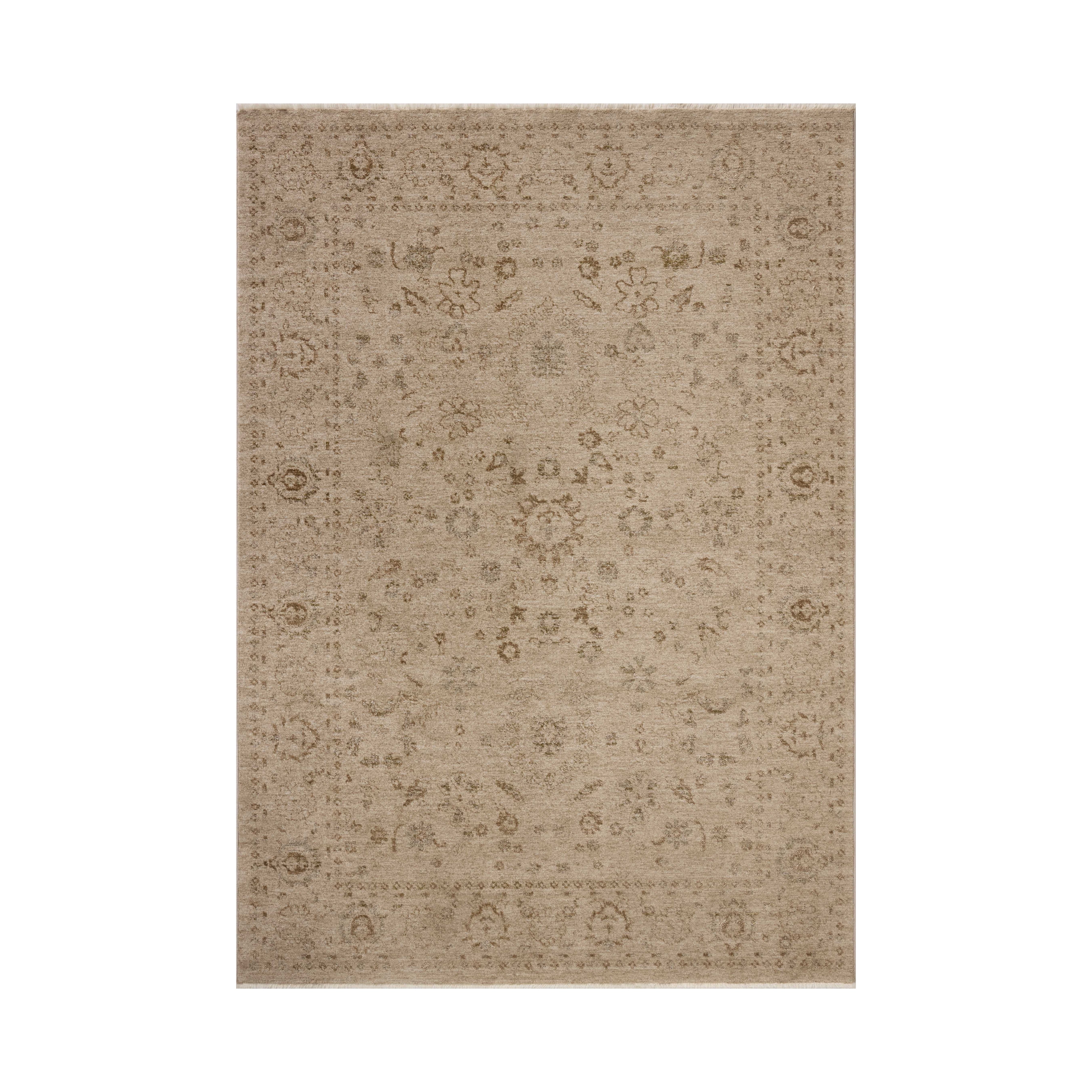 Loloi Haywood Sand / Natural Rug, 18" x 18"